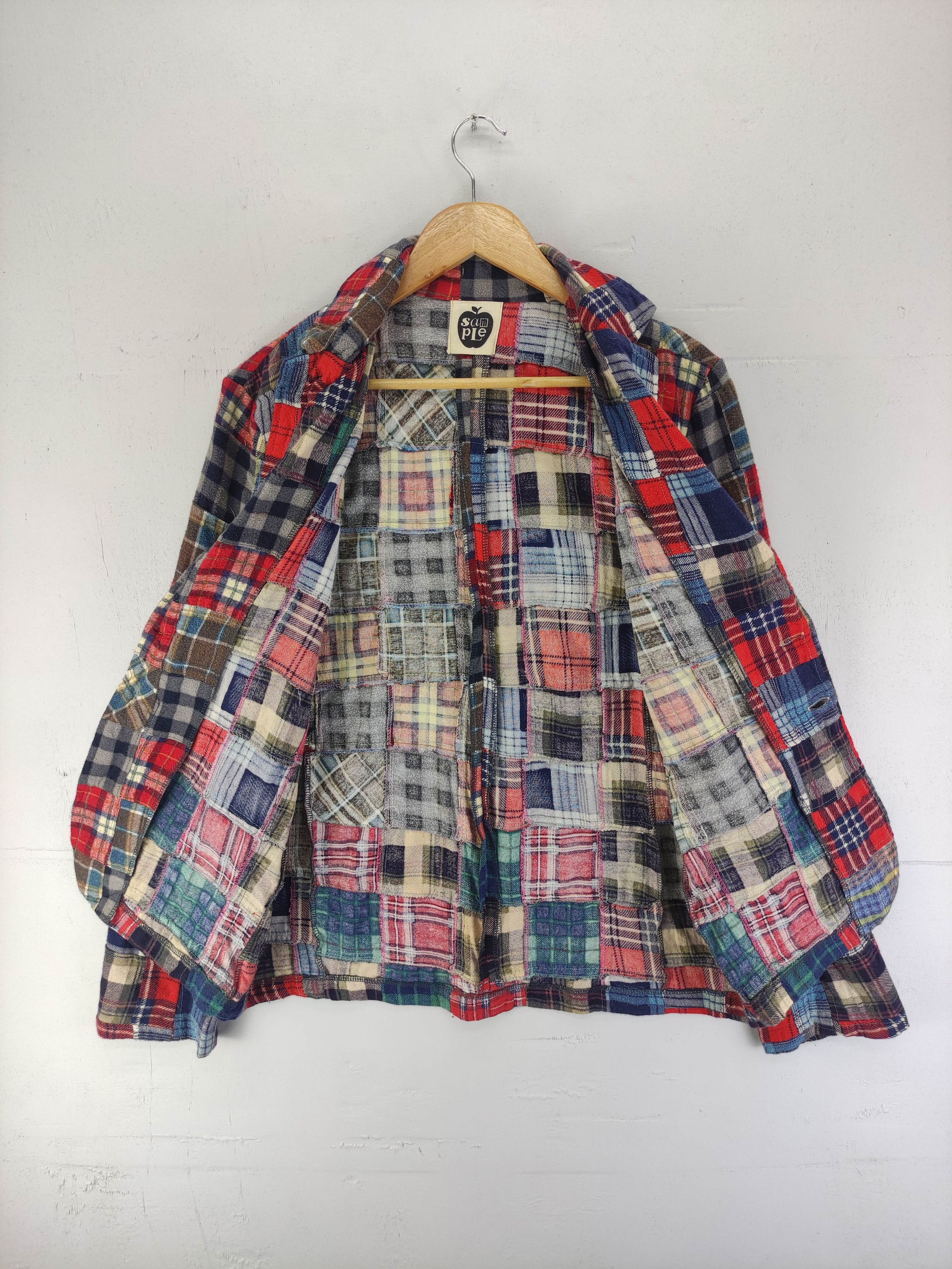 Japanese Brand Vintage Sample Patchwork Flannel Cloth Coat Size US M / EU 48-50 / 2 - 3 Thumbnail