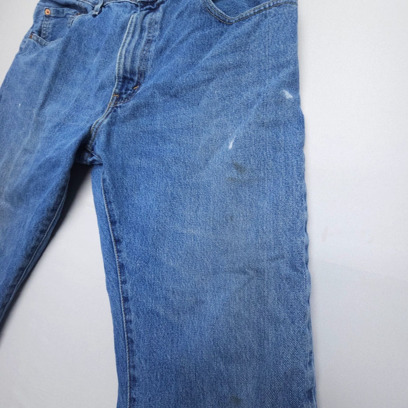 Levi's Levi's 517 Jeans Men's 38 x 34 Bootcut Denim Cotton 100% Heavy Blue Workwear Regular Fit Pocket Design Logo Medium Wash Size US 38 / EU 54 - 4 Thumbnail