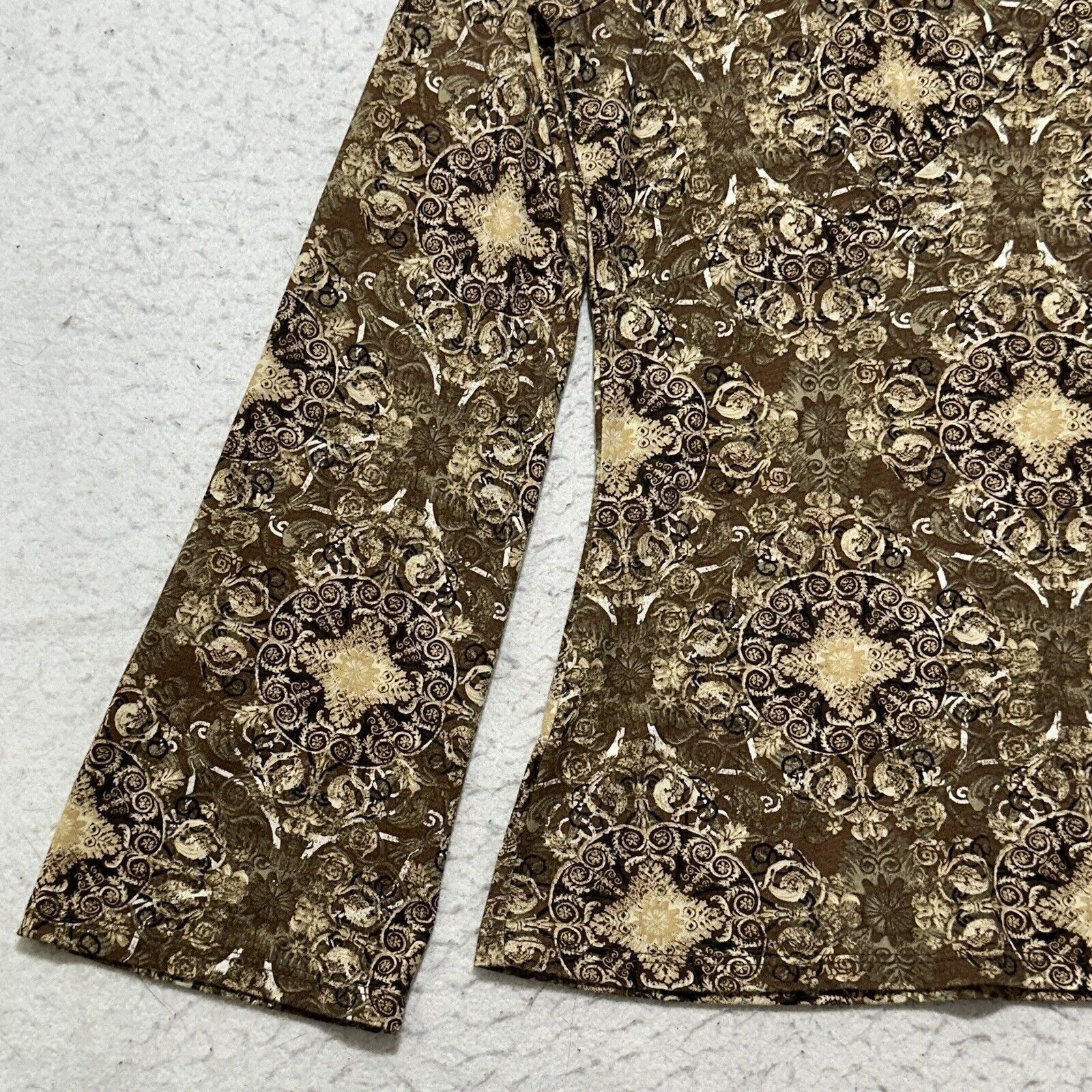Other Axcess Medium Brown Paisley Floral Long Sleeve T Shirt Top Size M / US 6-8 / IT 42-44 - 6 Thumbnail