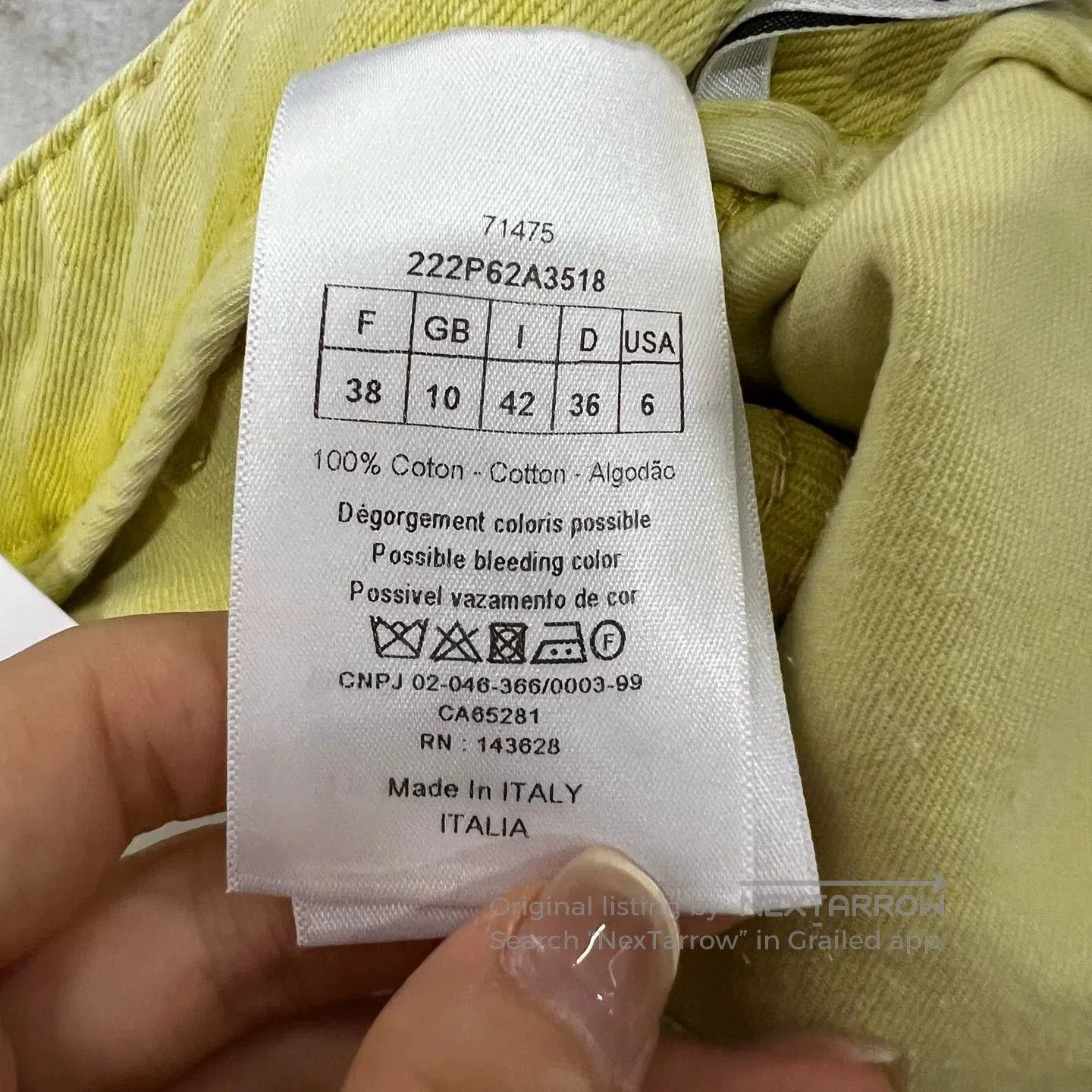Dior Dior Yellow Belt Denim Shorts. Size 35" - 5 Thumbnail
