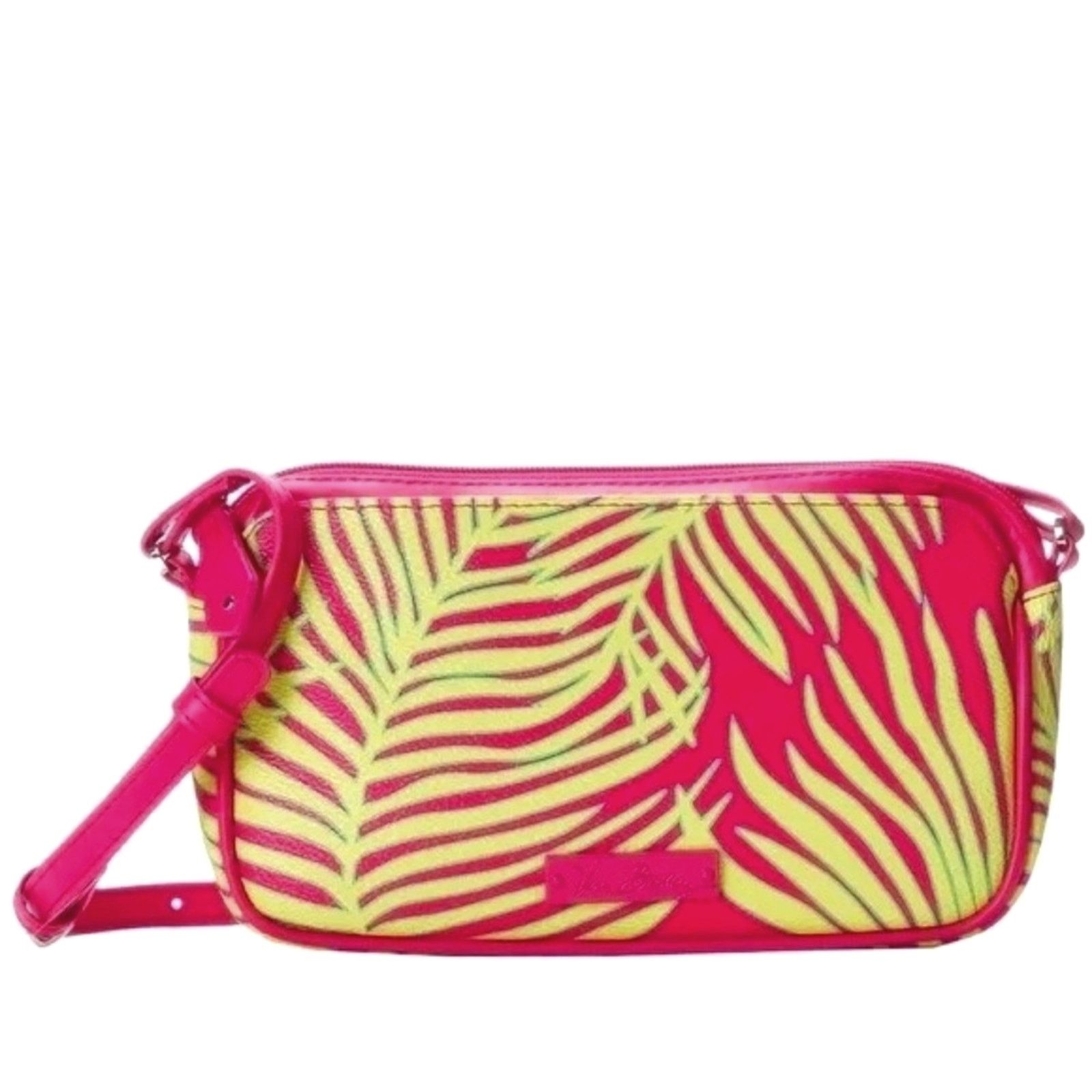 Vera Bradley Vera Bradley "Palm Fronds" Small Crossbody Bag - Bright Pink Size ONE SIZE - 3 Thumbnail