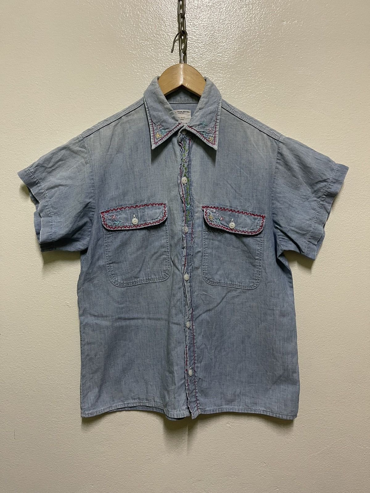 Big Mac Big Mac Chambray Embroidery Shirt Size M / US 6-8 / IT 42-44 - 1 Thumbnail