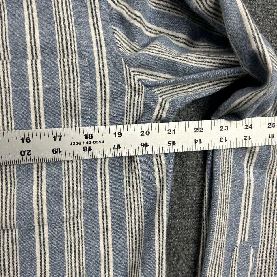 Zara Zara Flannel Shirt Mens Small Blue Striped Button Up Pocket Size US S / EU 44-46 / 1 - 4 Thumbnail