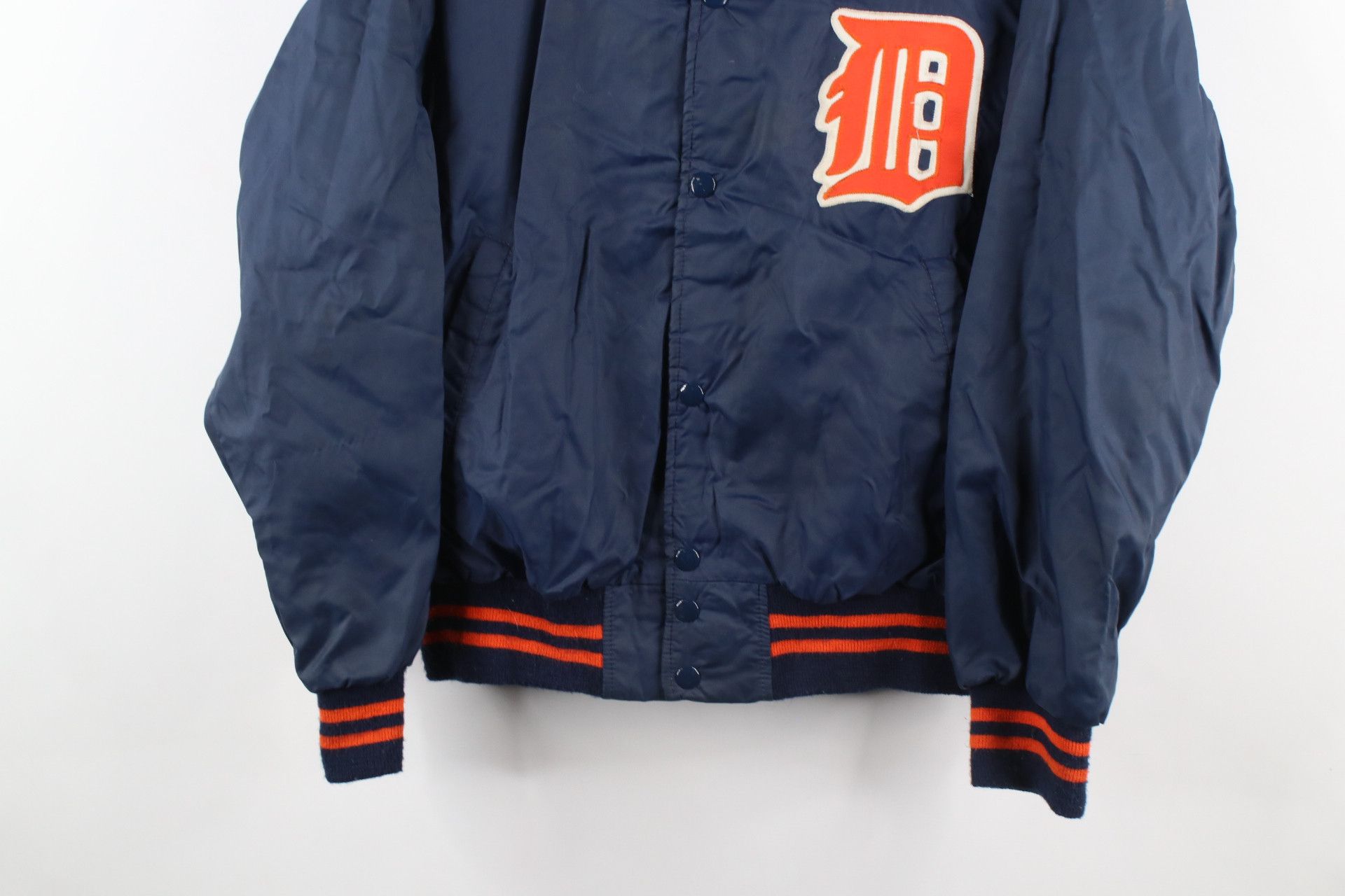 Vintage Vintage 80s Lined Detroit Tigers Baseball Bomber Jacket USA Size US L / EU 52-54 / 3 - 3 Thumbnail