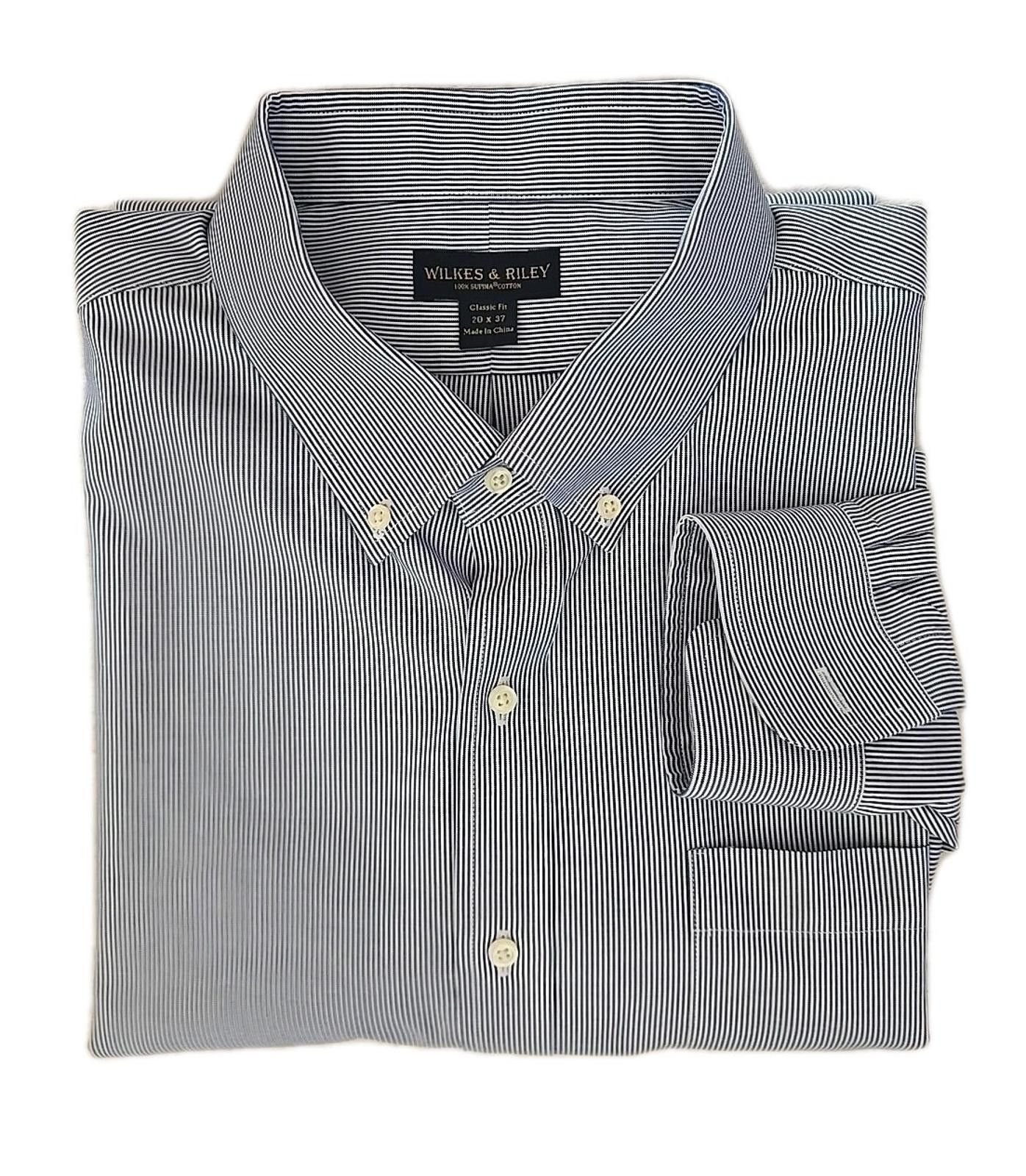 Other WILKES & RILEY Mens Classic Fit Dress Shirt 20 x 37 Supima Size 54R - 1 Thumbnail