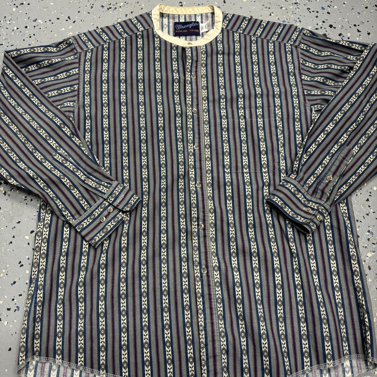 Vintage × Wrangler Vintage Wrangler X-Long Button Western Shirt Size US XL / EU 56 / 4 - 3 Thumbnail