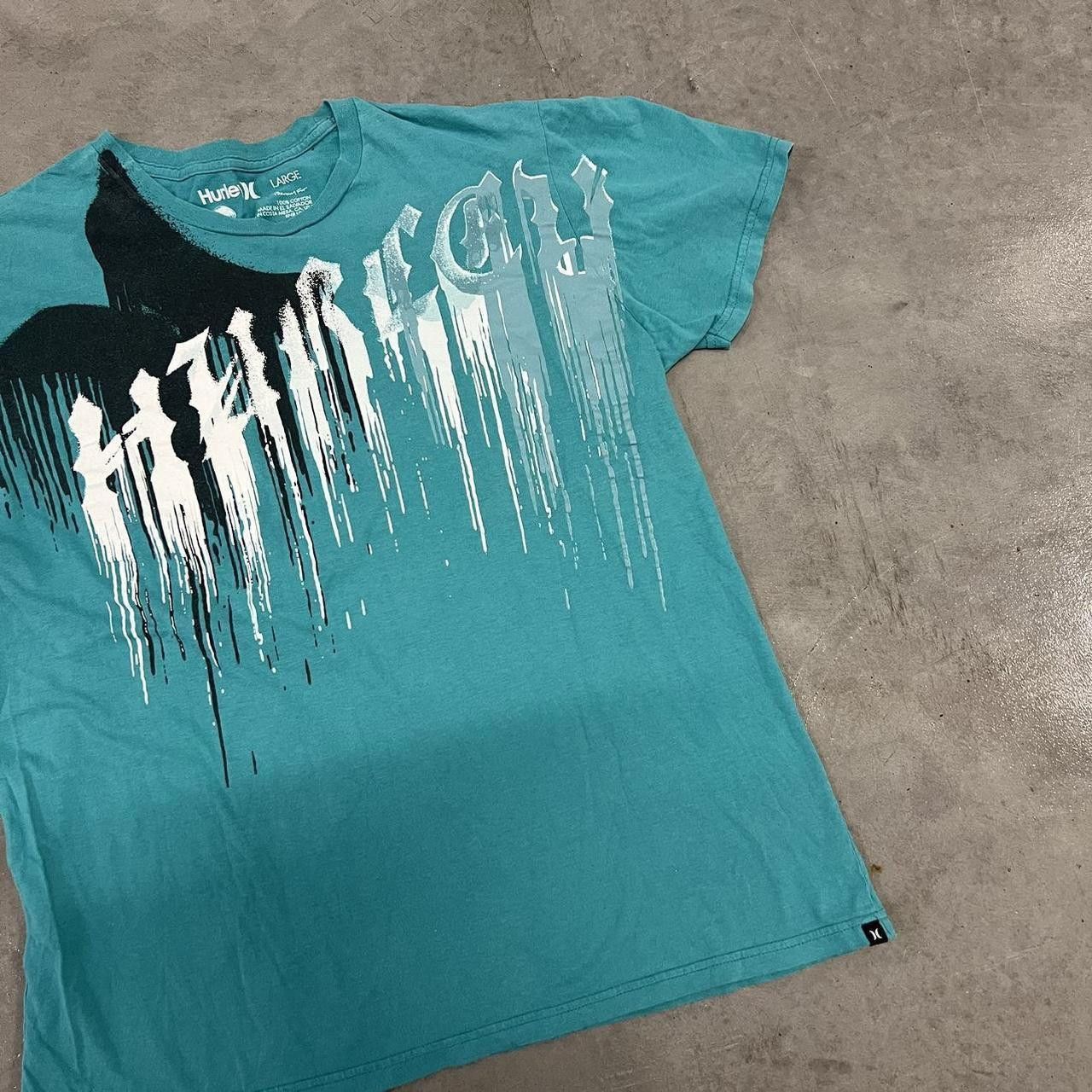 Hurley Crazy Vintage Y2K/2000s Hurley Y2K Center Drip Spellout women’s T Shirt! Size US L / EU 52-54 / 3 - 3 Thumbnail