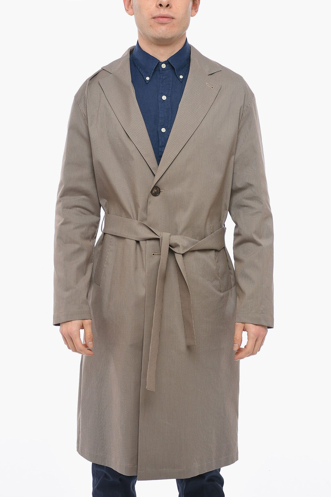 image of Hevo Og1Mm0424 Unlined Cisternino Trench Coat In Beige, Men's (Size Small)