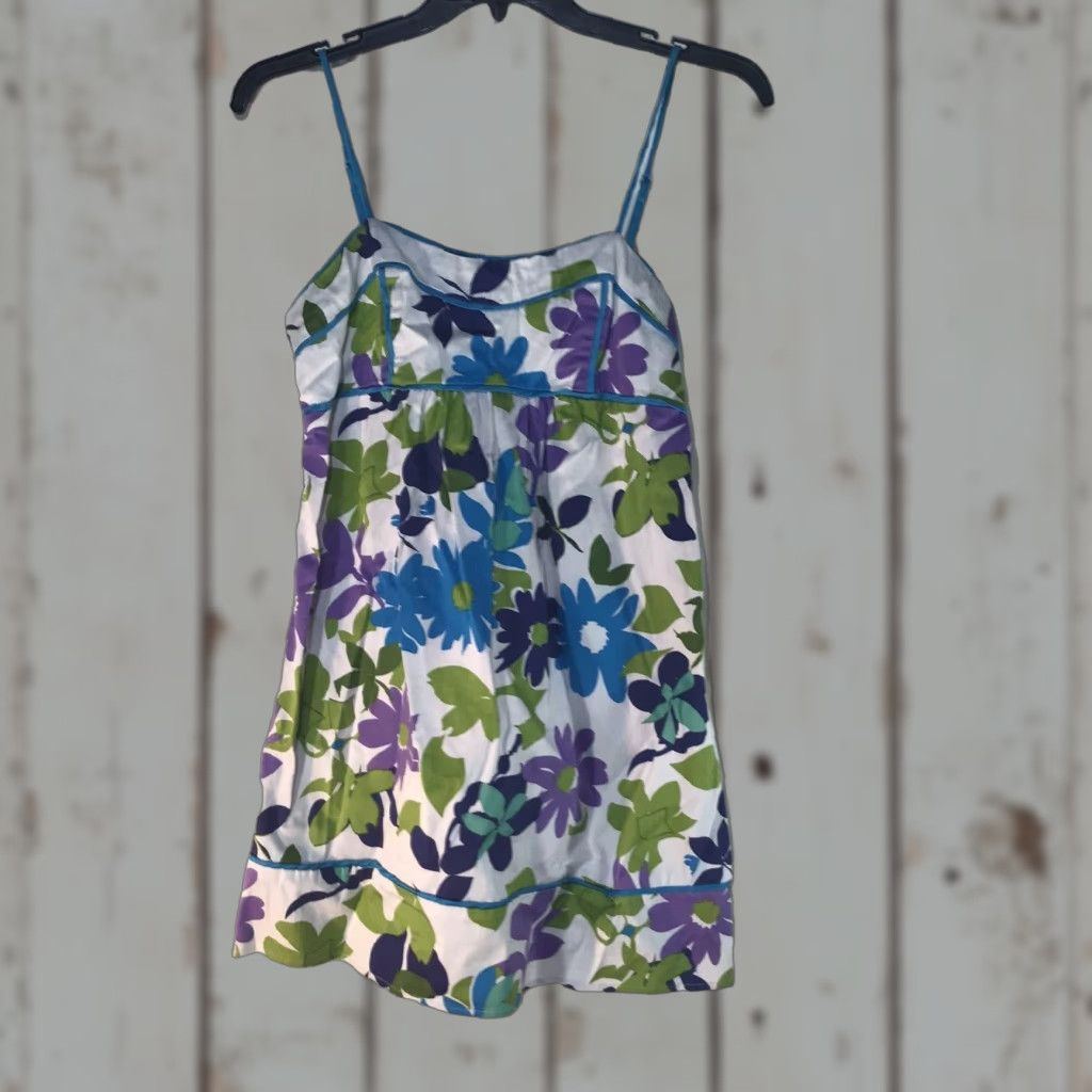 Paige Alyn Paige Floral Fit & Flare Dress Womens Size 11/12 Multicolor Short Strappy Sweetheart Neck Size L / US 10 / IT 46 - 1 Thumbnail