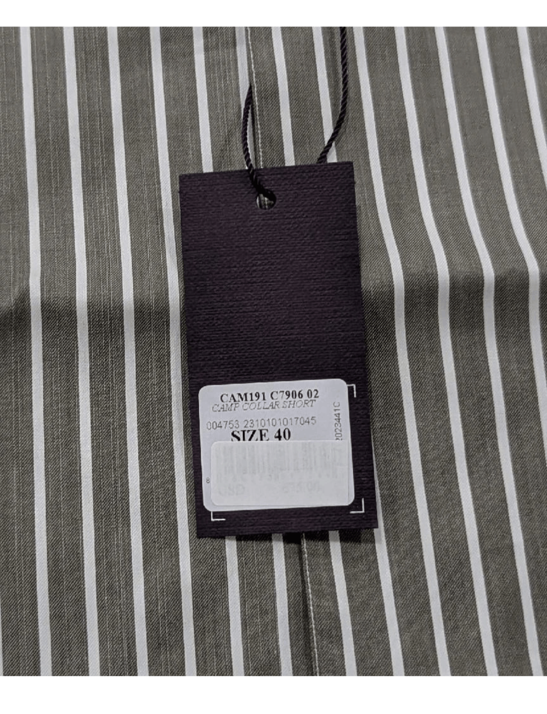 Isaia ISAIA Striped SS Button Up Camp Shirt Gray 40 US Medium Size US M / EU 48-50 / 2 - 6 Thumbnail