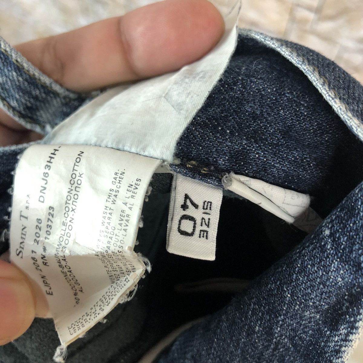 Emporio Armani Emporio Armani Blue ripped distressed Denim Pants #7582 Size US 40 / EU 56 - 24 Thumbnail