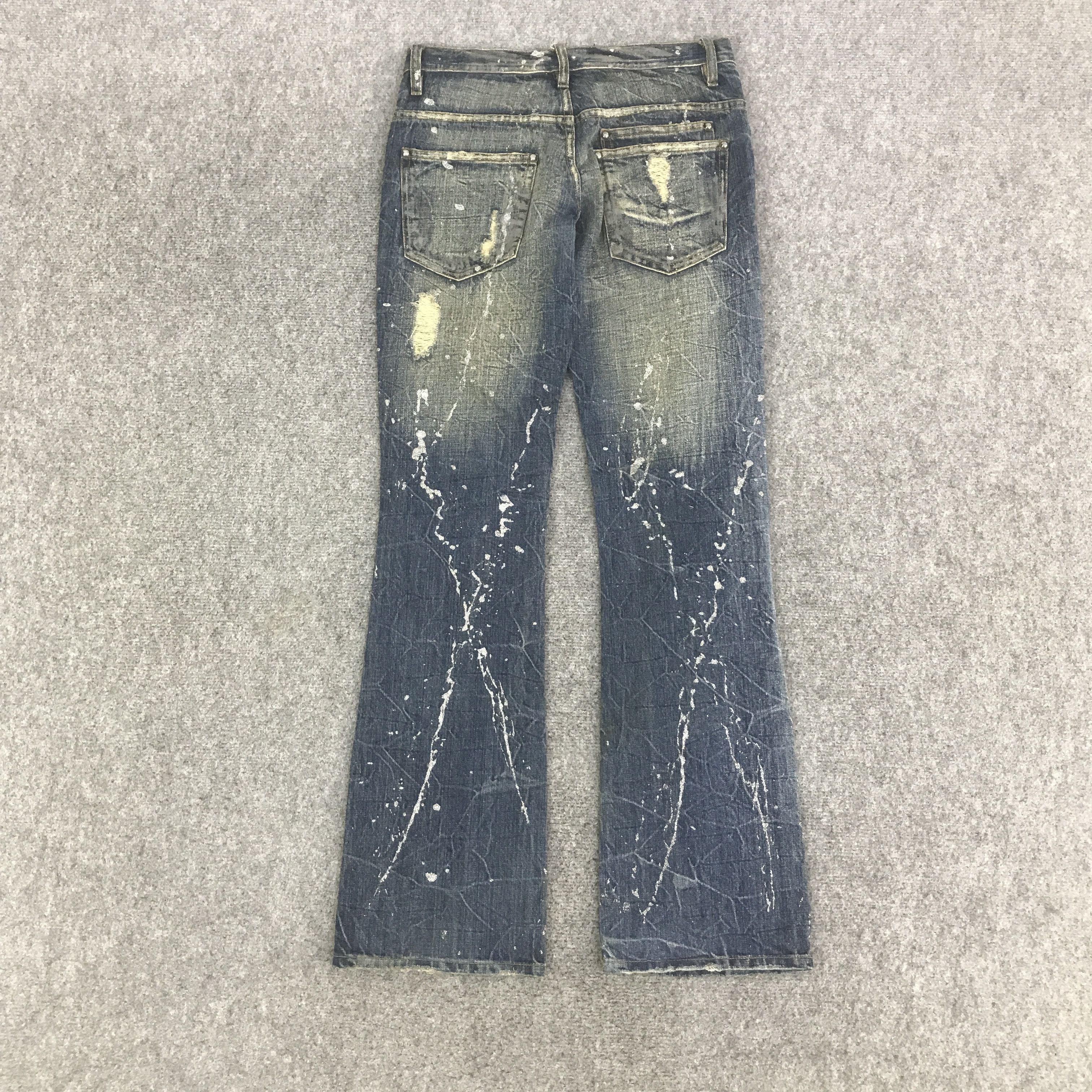 Japanese Brand FLARE MIDAS DISTRESSED BOOTCUT DENIM PANTS K130B16 Size US 29 - 4 Thumbnail