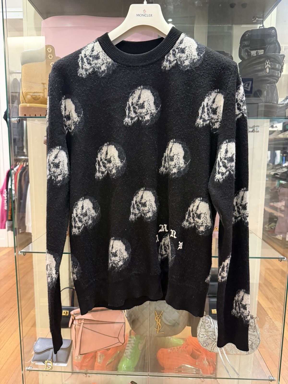 Amiri × Wes Lang AMIRI x WES LANG SKULL PATTERNED SWEATER | Grailed