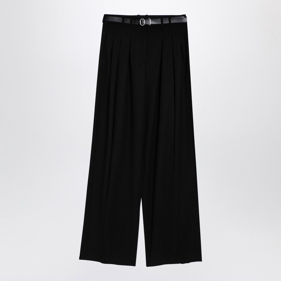 Jil Sander o1d2blof0824 Trousers With Belt in Black Size 26" / US 2 / IT 38 - 1 Thumbnail