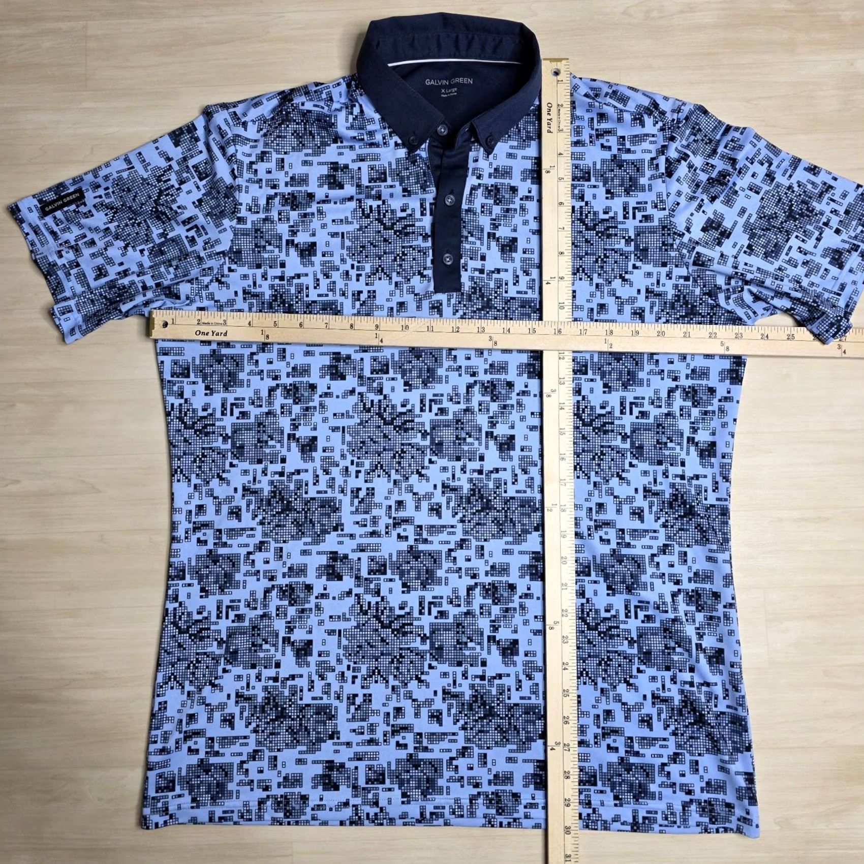 Galvin Green Galvin Green Maddox Ventil8 Plus Golf Polo Blue Geometric XL Mens Size US XL / EU 56 / 4 - 4 Thumbnail