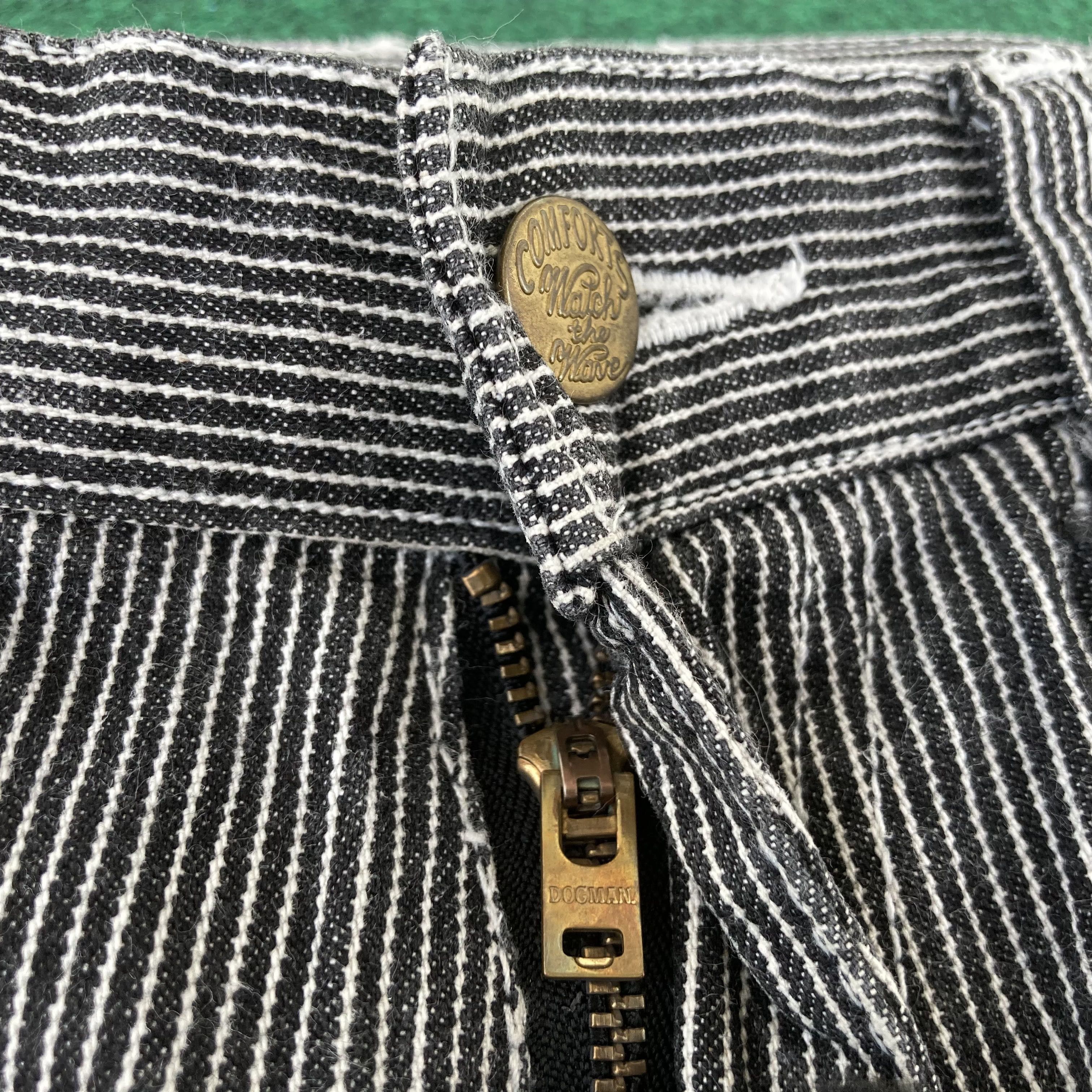 Japanese Brand Vtg Dogman Jeans Hickory Stripe Workwear Style Jeans Size US 30 / EU 46 - 4 Thumbnail