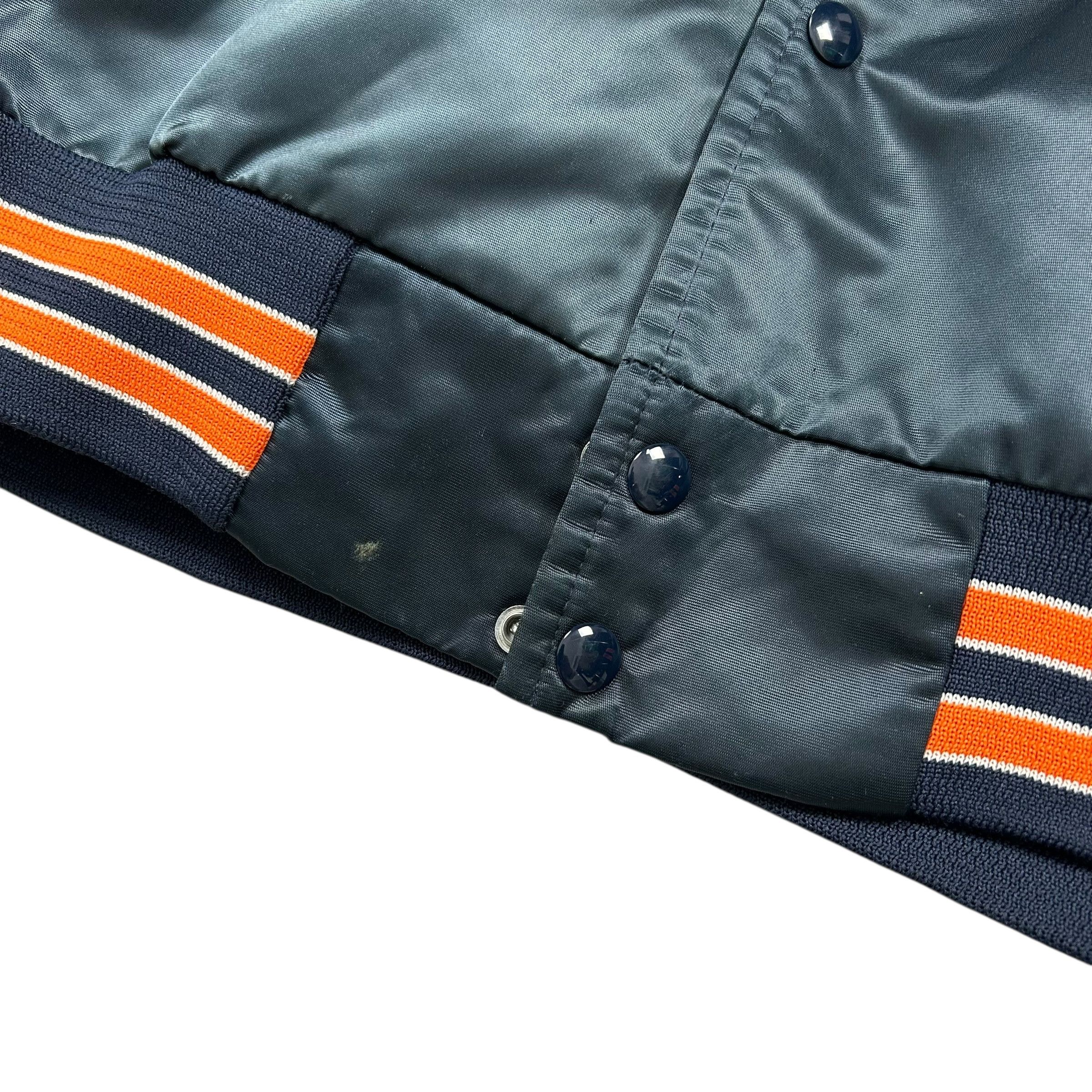 NFL VTG 90s CHICAGO BEARS CHALK LINE SATIN JACKET SPELL OUT Size US L / EU 52-54 / 3 - 8 Thumbnail