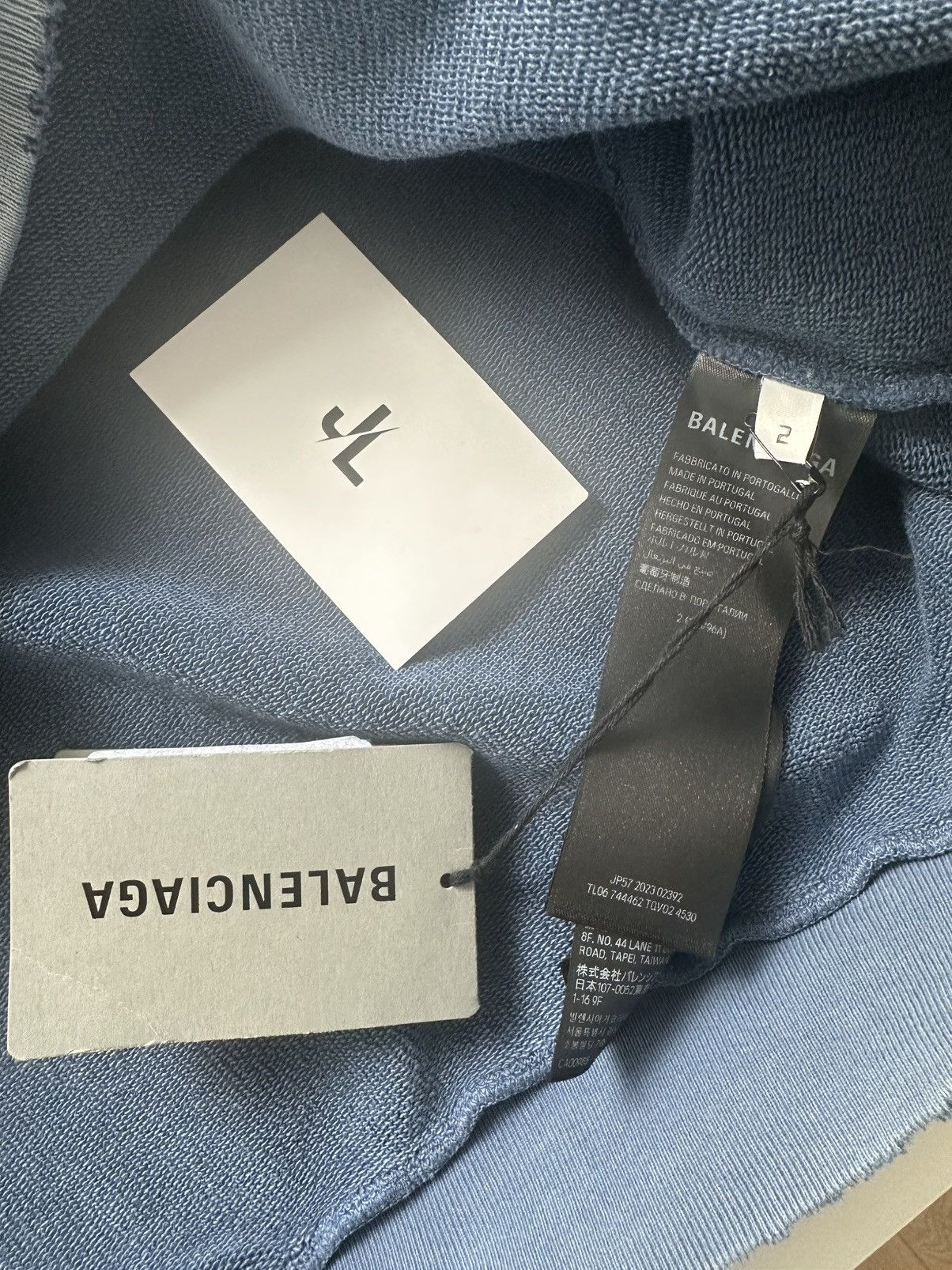Balenciaga Balenciaga Paris Moon hoodie faded blue Sz2 NEW Size US M / EU 48-50 / 2 - 7 Thumbnail