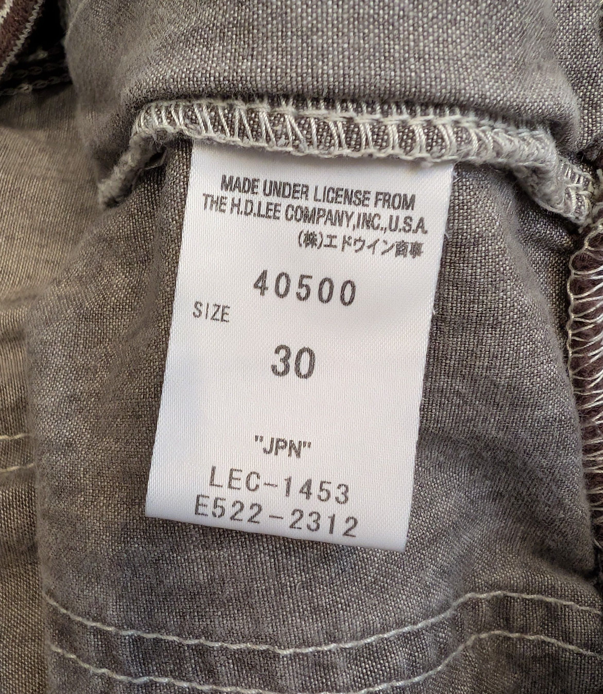 Lee RARE Lee "JPN" Sanforized Baker Pants Made in Japan Size US 30 / EU 46 - 3 Thumbnail