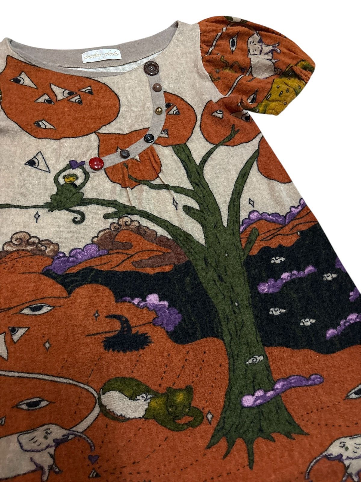 Japanese Brand Tsumori Chisato Issey Miyake inspired printed dress Size M / US 6-8 / IT 42-44 - 5 Thumbnail