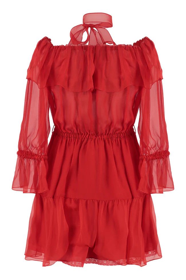 Gucci o1y0925 Mini Dress in Red Size M / US 6-8 / IT 42-44 - 2 Thumbnail