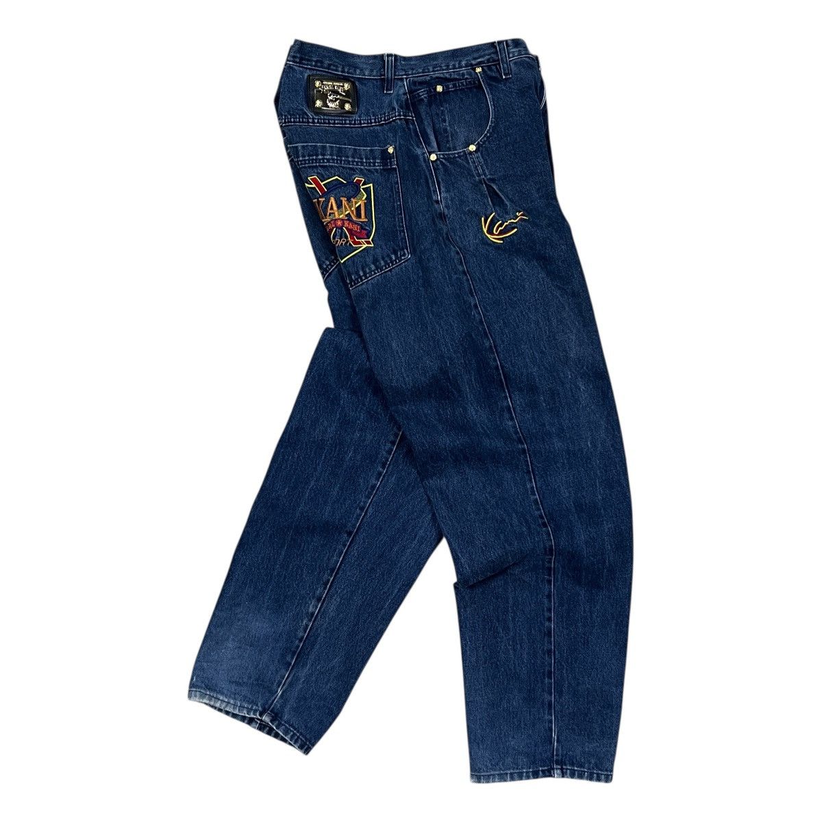 Karl Kani Vintage 90s Karl Kani Baggy Jeans Embroidered Logo Denim Size US 36 / EU 52 - 1 Thumbnail