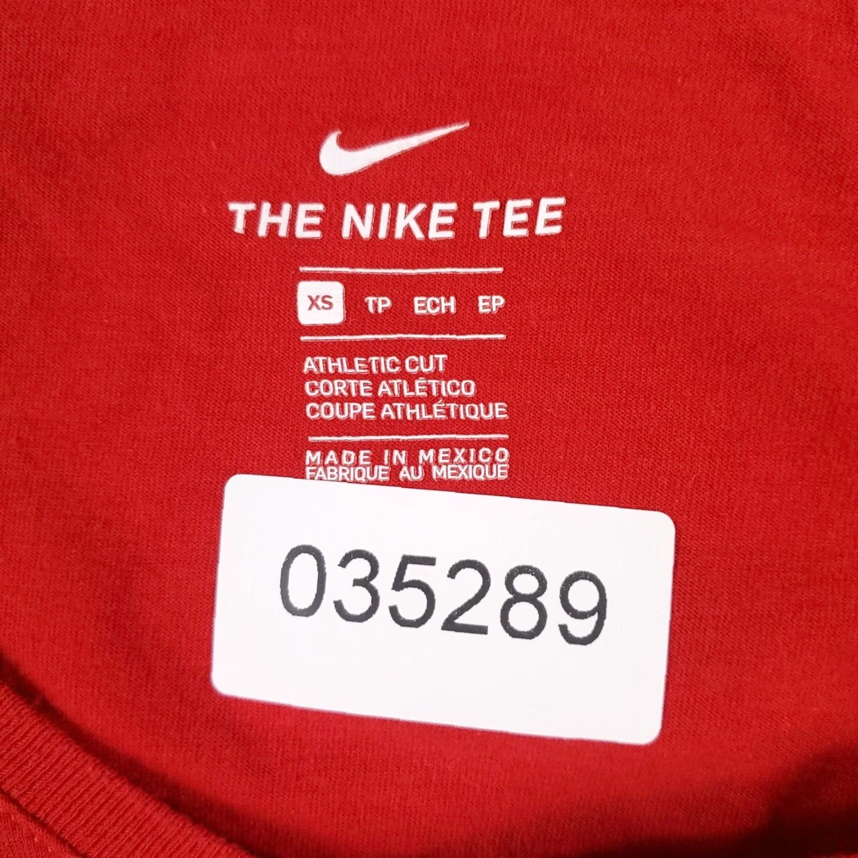Nike Nike Women's T-Shirt XS Red Casual Short Sleeve Crew Neck Sports Activewear Size XS / US 0-2 / IT 36-38 - 7 Thumbnail