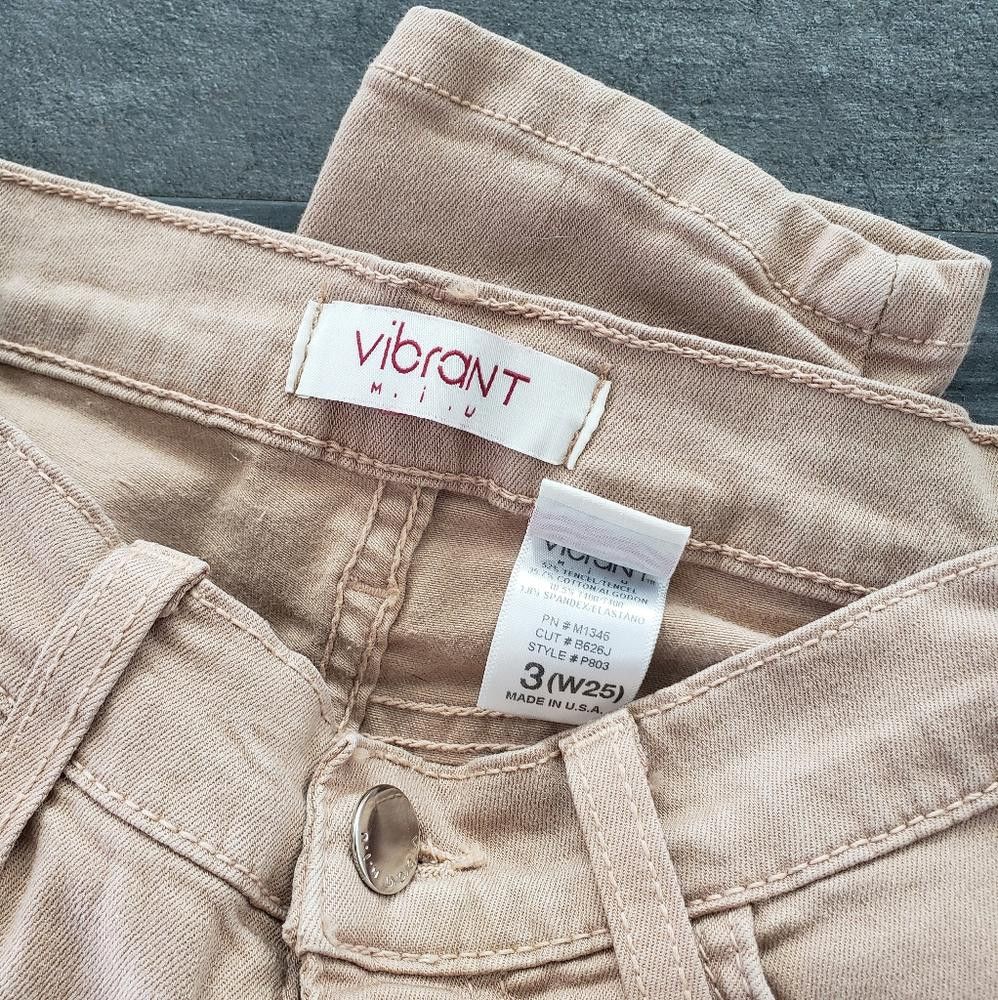 Designer Nude Distressed High Waisted Vibrant Skinny Jean Size 25" / US 0 / IT 36 - 3 Thumbnail
