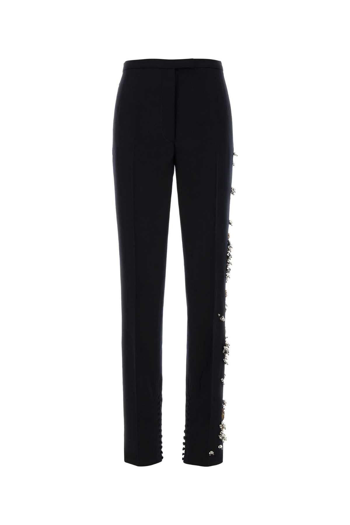 Dries Van Noten Navy Blue Wool Pandoris Pant Size 26" / US 2 / IT 38 - 1 Thumbnail