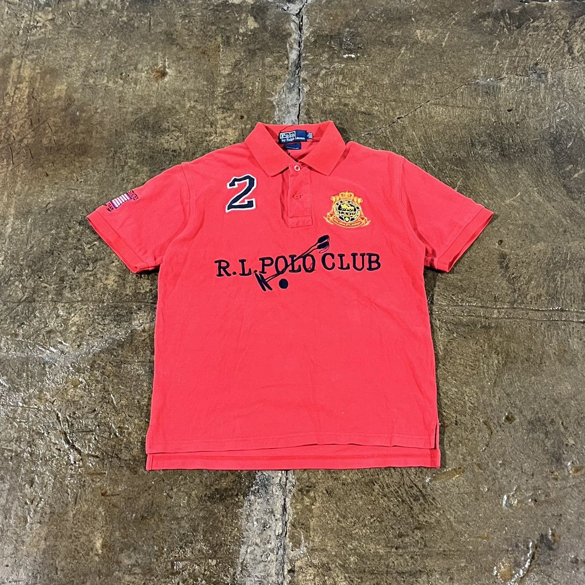 Polo Ralph Lauren × Vintage Crazy Polo Ralph Lauren Polo Club Shirt Embroidered Unique Size US S / EU 44-46 / 1 - 1 Thumbnail