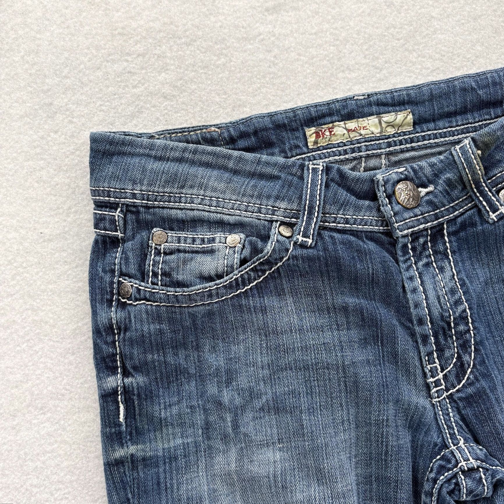 BKE VINTAGE Buckle BKE Kate Bootcut Jeans Womens 28x31.5 Blue Low Rise Stretch Grunge Y2K Size 28" / US 6 / IT 42 - 3 Thumbnail