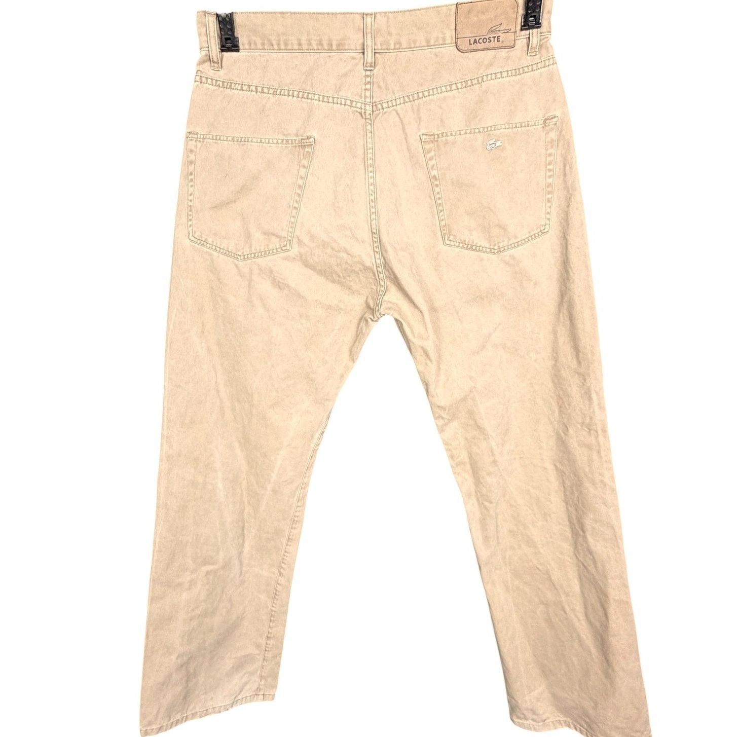 Lacoste Lacoste Men's EU 46 US 36x33 Khaki Tan Straight Leg Jeans Size US 36 / EU 52 - 2 Thumbnail
