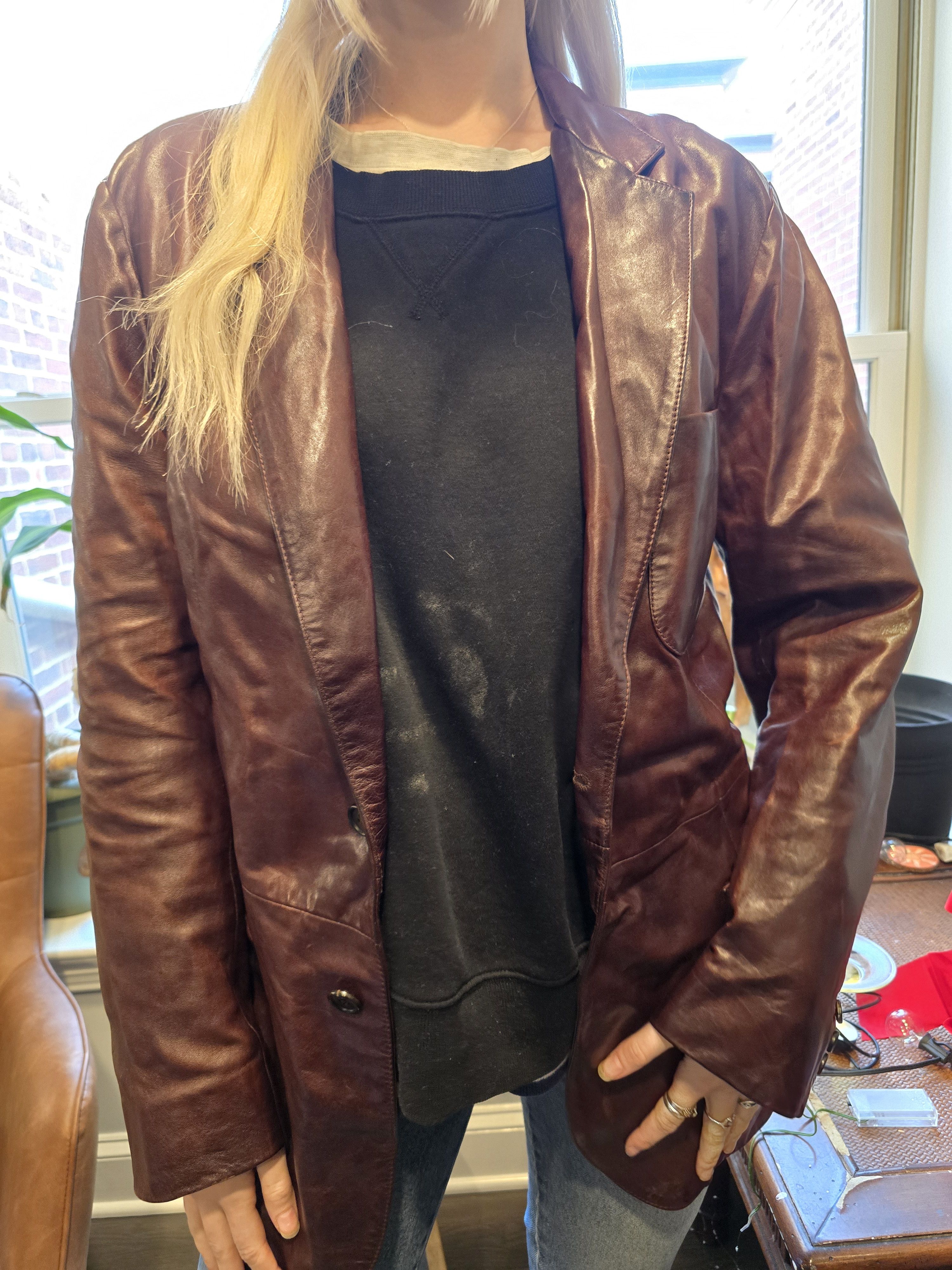 Prada Prada brown leather jacket Size US L / EU 52-54 / 3 - 3 Thumbnail