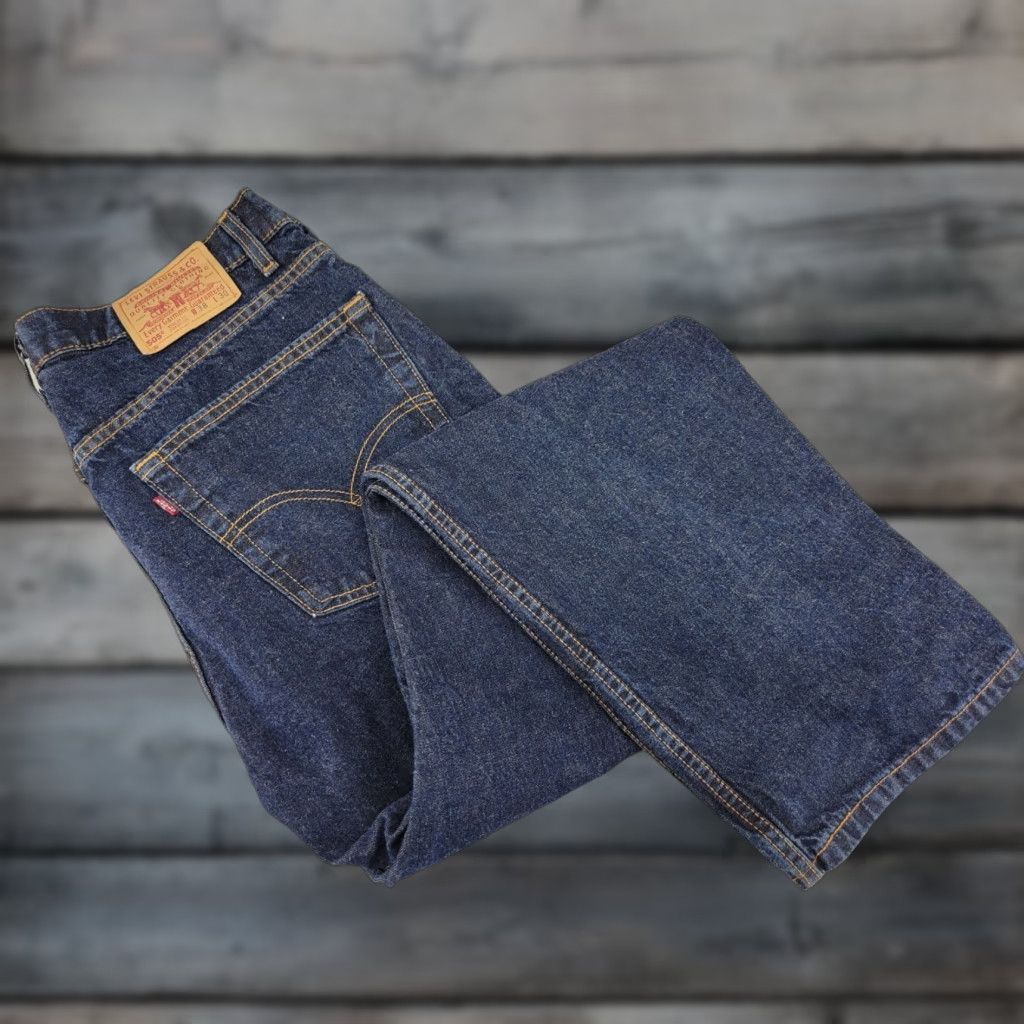 Levi's Levi's 505 Jeans Denim Blue Dark Wash Straight Leg 38 x 30 Mens Regular XS? Size US 38 / EU 54 - 1 Thumbnail