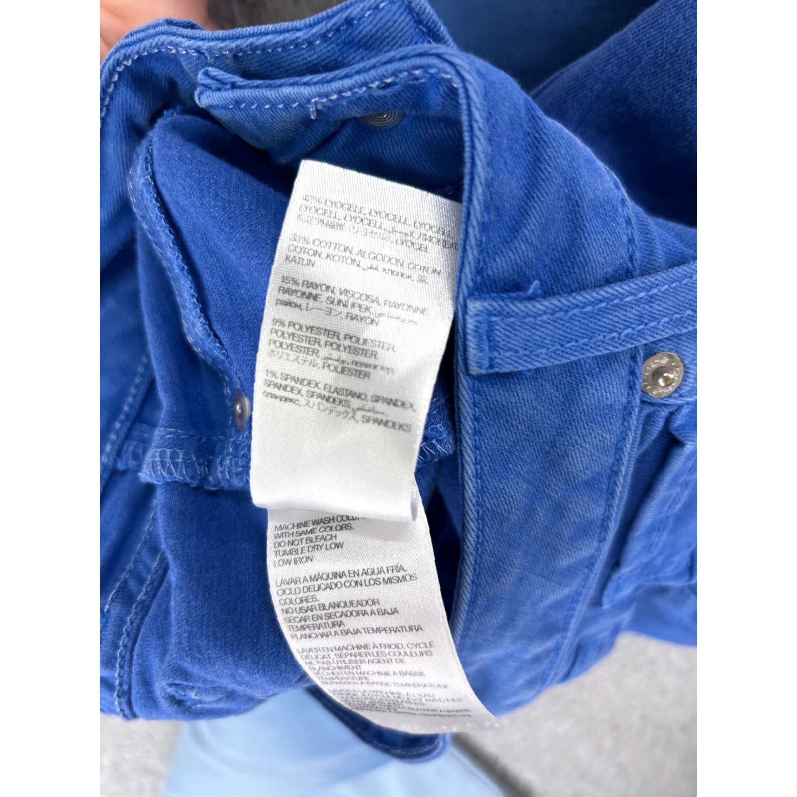 Bebe BeBe Jeans Womens 28 Blue Jeans Denim Skinny Tapered Two Tone Made USA Lyocell Womens Size 28" / US 6 / IT 42 - 7 Thumbnail