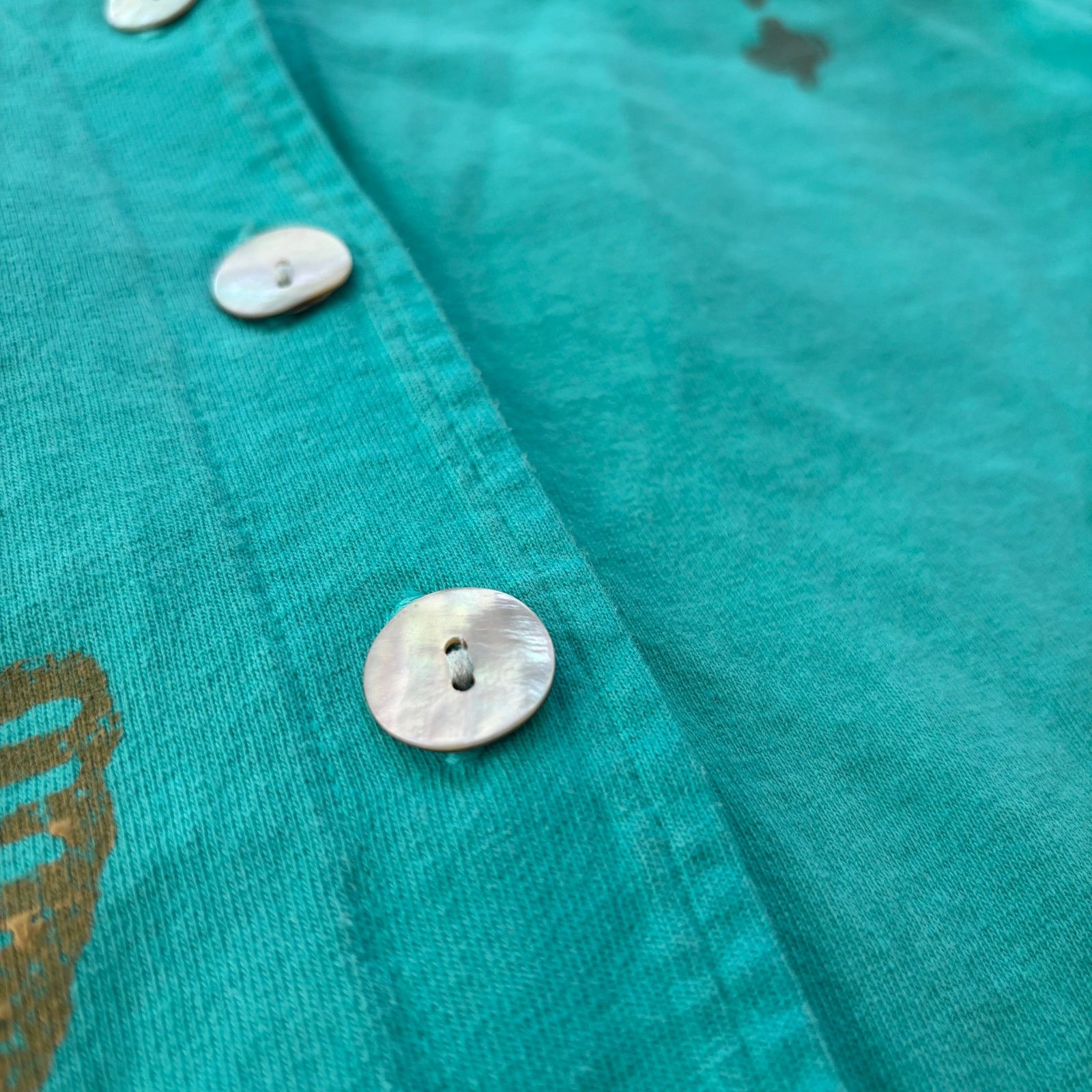 Vintage Vintage 80s 90s Blue Cactus Teal Women's Jumpsuit/Romper Size 28" / US 6 / IT 42 - 4 Thumbnail