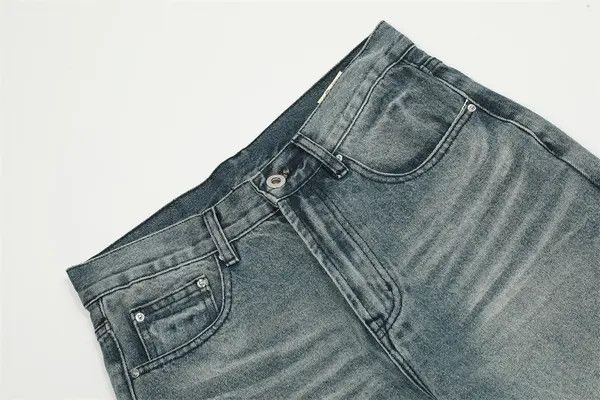 VIBE American men's washed straight loose flared jeans Size US 32 / EU 48 - 4 Thumbnail