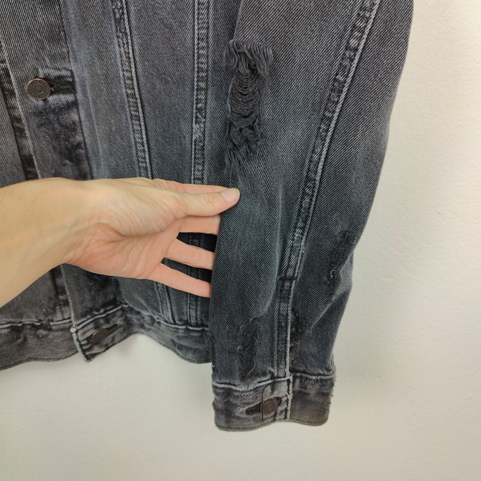 Levi's Levi's Trucker Jacket Mens Medium Charcoal Gray 90s Size US M / EU 48-50 / 2 - 4 Thumbnail