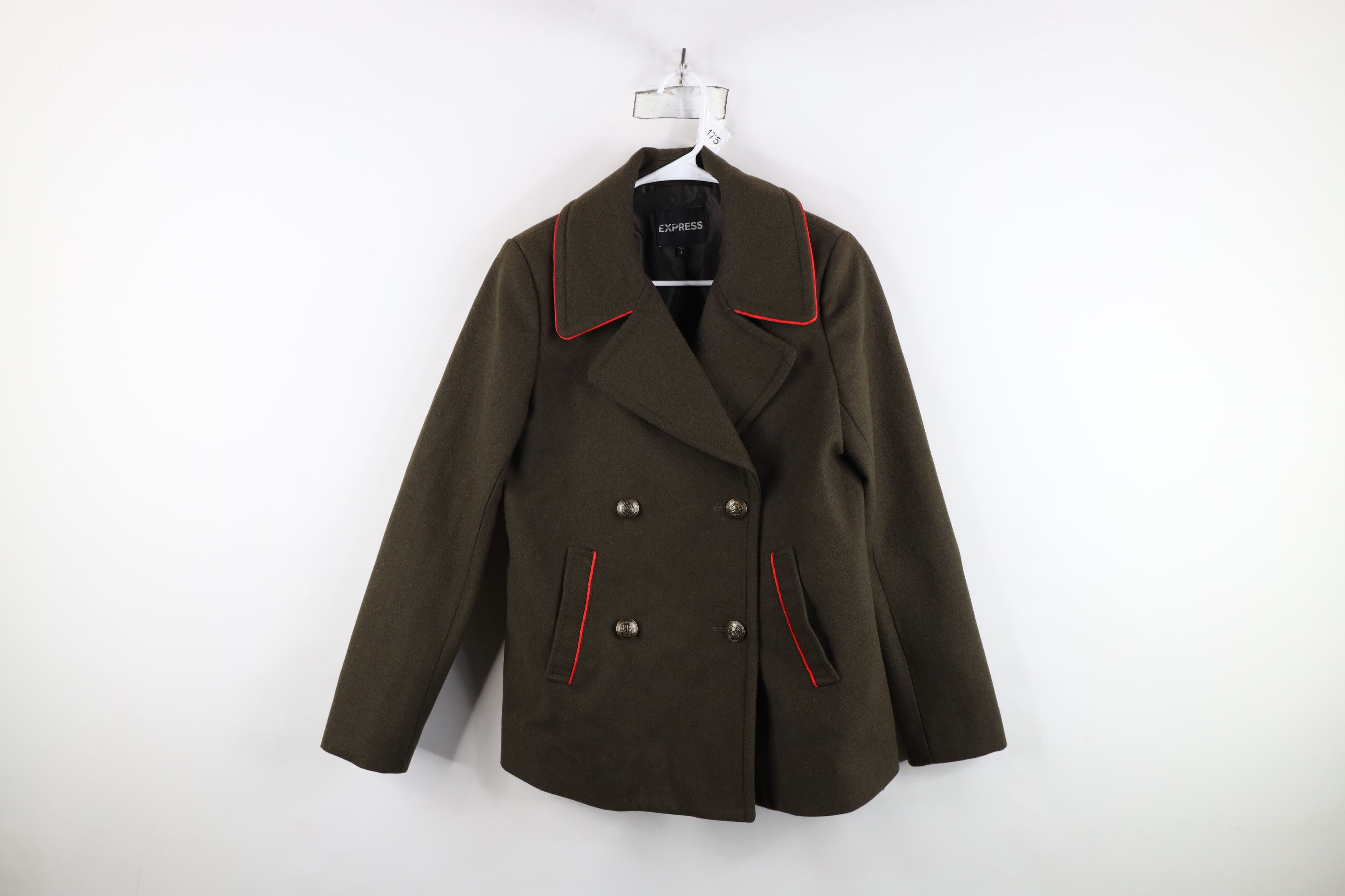 Express Vintage Y2K Express Breasted Military Style Peacoat Jacket Size S / US 4 / IT 40 - 1 Thumbnail
