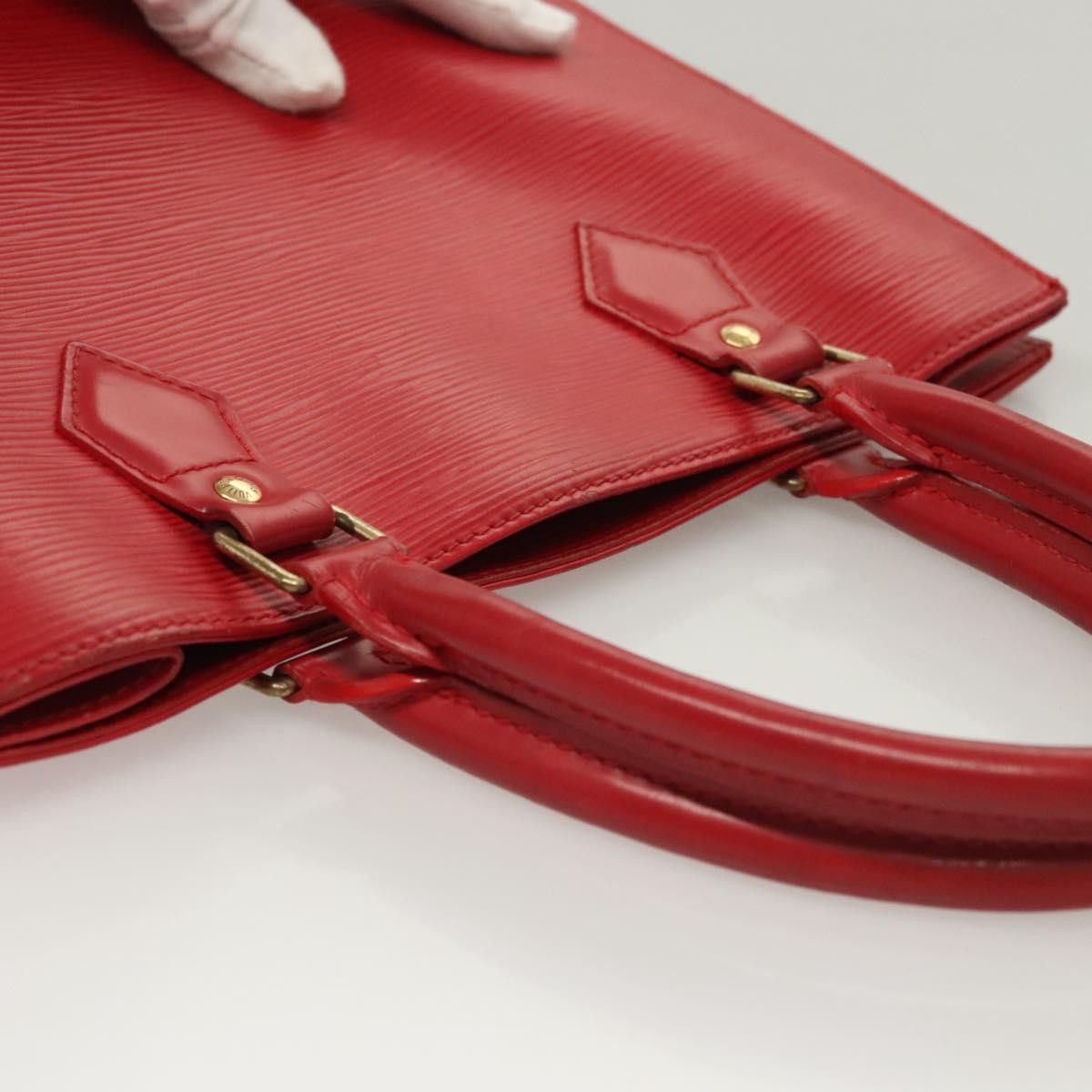 Louis Vuitton LOUIS VUITTON Epi Sac Plat PM Hand Bag Red M5274e M5274e Size ONE SIZE - 7 Thumbnail