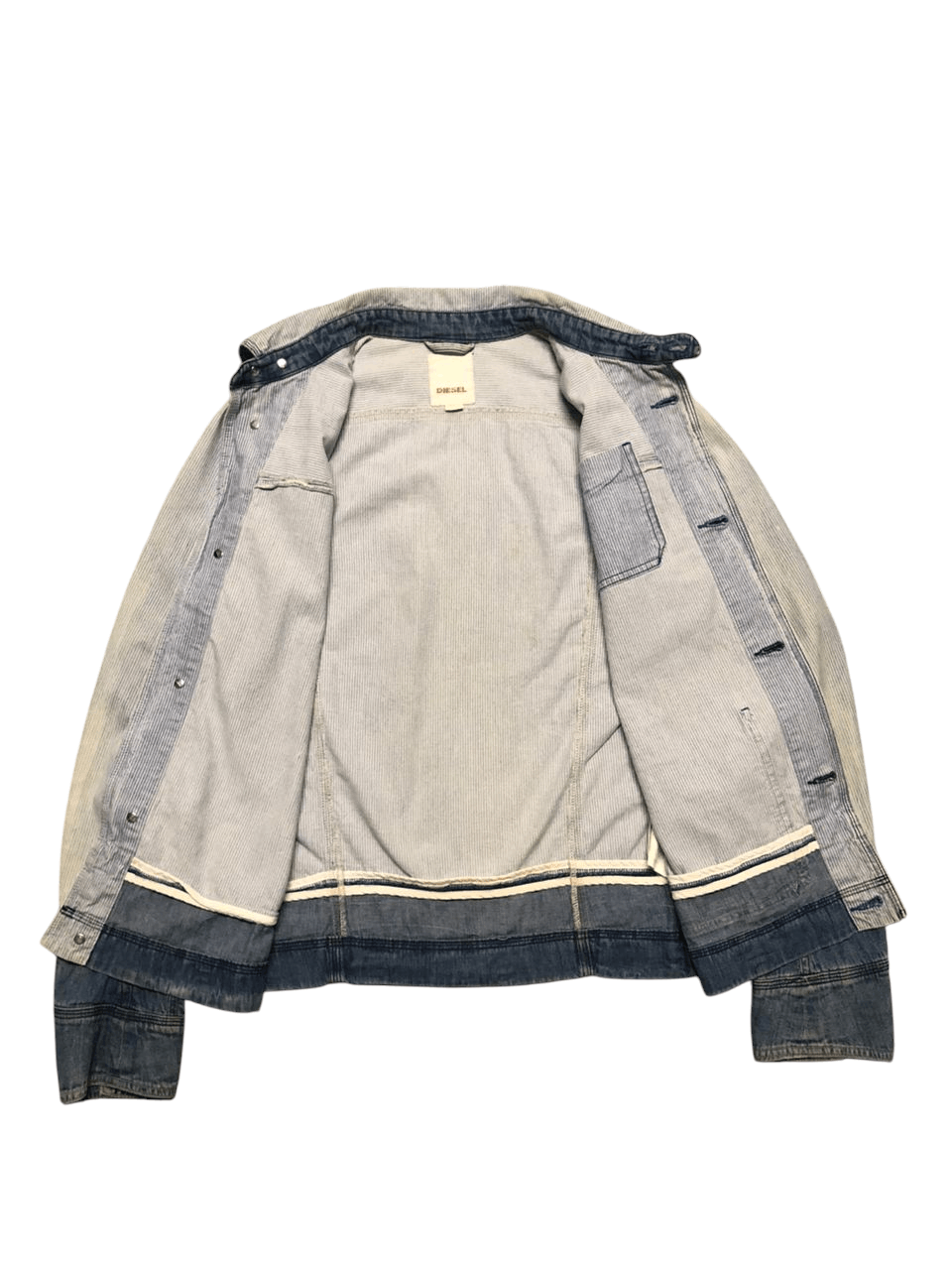 Diesel Diesel Denim Striped Cotton Jacket Shacket Buttons Faded Size US S / EU 44-46 / 1 - 3 Thumbnail