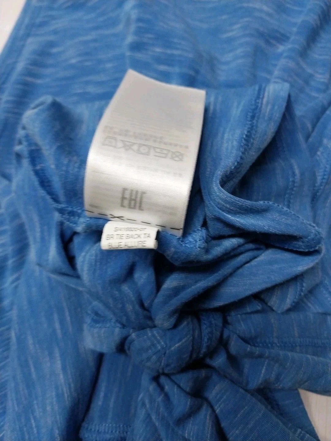 Gap Gap Fit Breathe Women XS Marled Blue Tie Back Knot Tank Size XS / US 0-2 / IT 36-38 - 5 Thumbnail