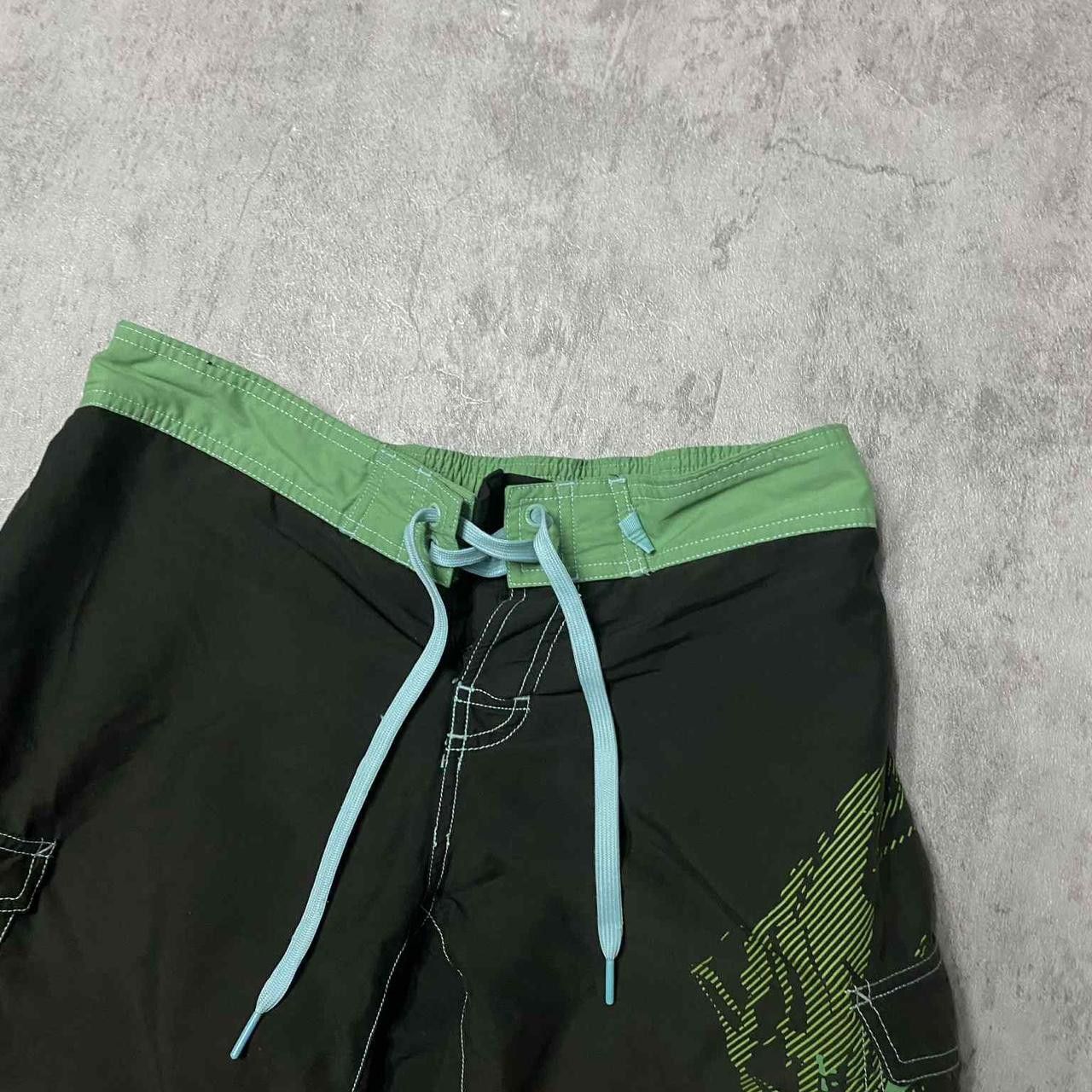 Adidas Adidas green and black swim trunks with drawstring waist Size US 34 / EU 50 - 4 Thumbnail