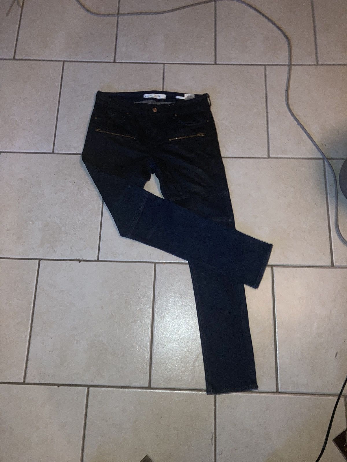 Guess × Vintage Guess Zipper Panel Skinny Jeans Size US 32 / EU 48 - 2 Thumbnail