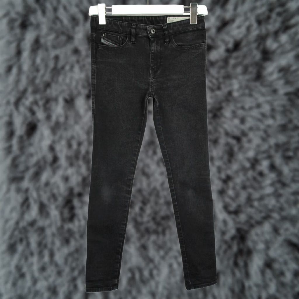 Diesel DIESEL Skinzee Super Slim-Skinny 0813E Stretch Jeans Women's W27/L30 Black Regular Waist Size 27" / US 4 / IT 40 - 1 Thumbnail