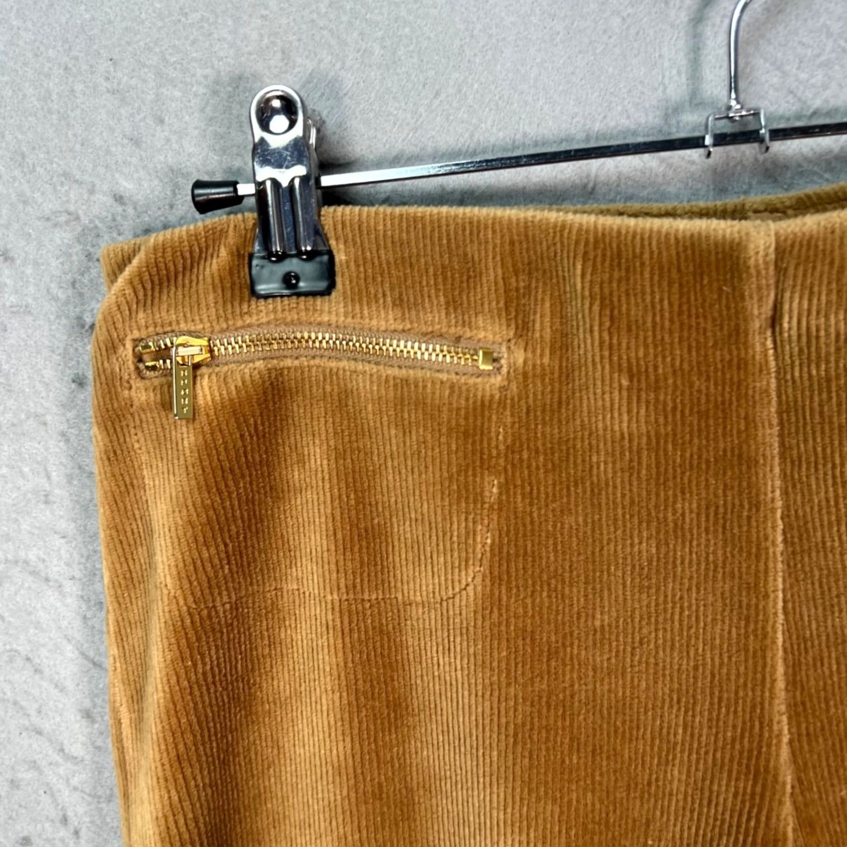 Polo Ralph Lauren Ralph Lauren Sport Womens Medium Tan Corduroy Pants w/ Gold Zip Accent Size 32" / US 10 / IT 46 - 5 Thumbnail