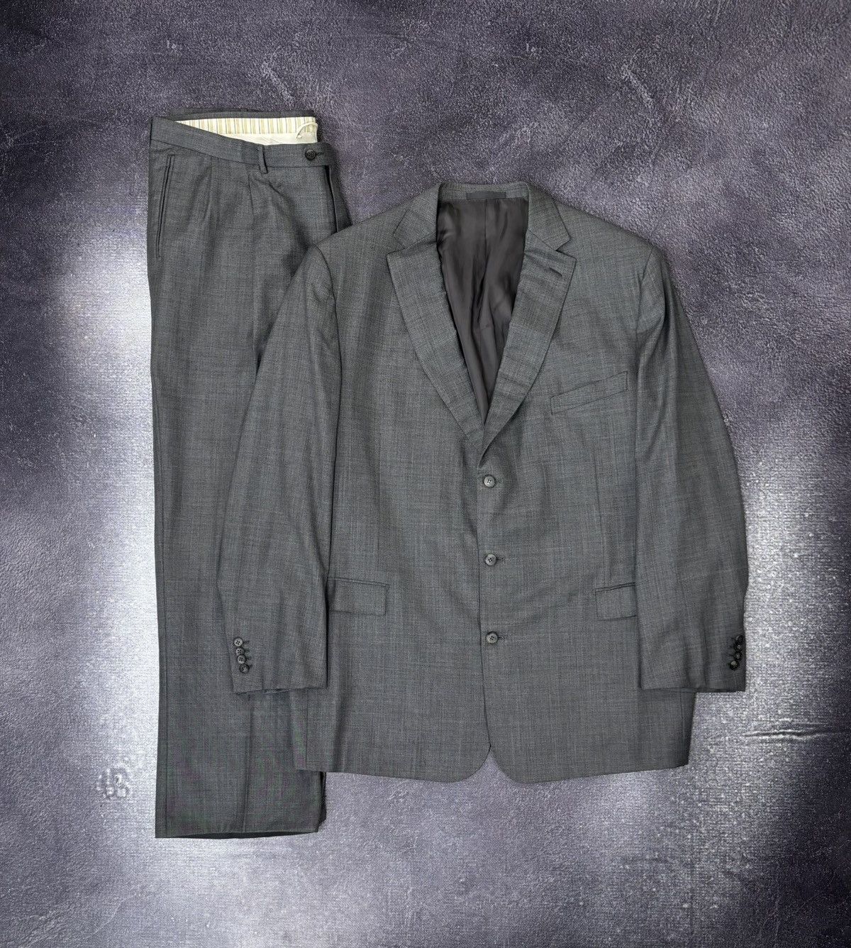 Ermenegildo Zegna Ermenegildo Zegna Su Misura Fit Rom Gray Formal Wool Suit Size 54L - 1 Thumbnail
