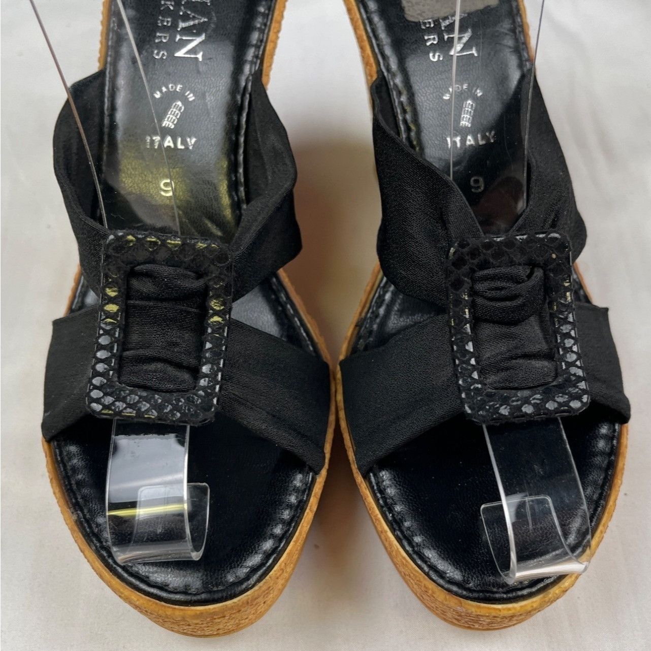 Other Italian Shoesmakers Women's Black Shoes/Wedge Sandals Sz 9 S Size US 9 / IT 39 - 3 Thumbnail