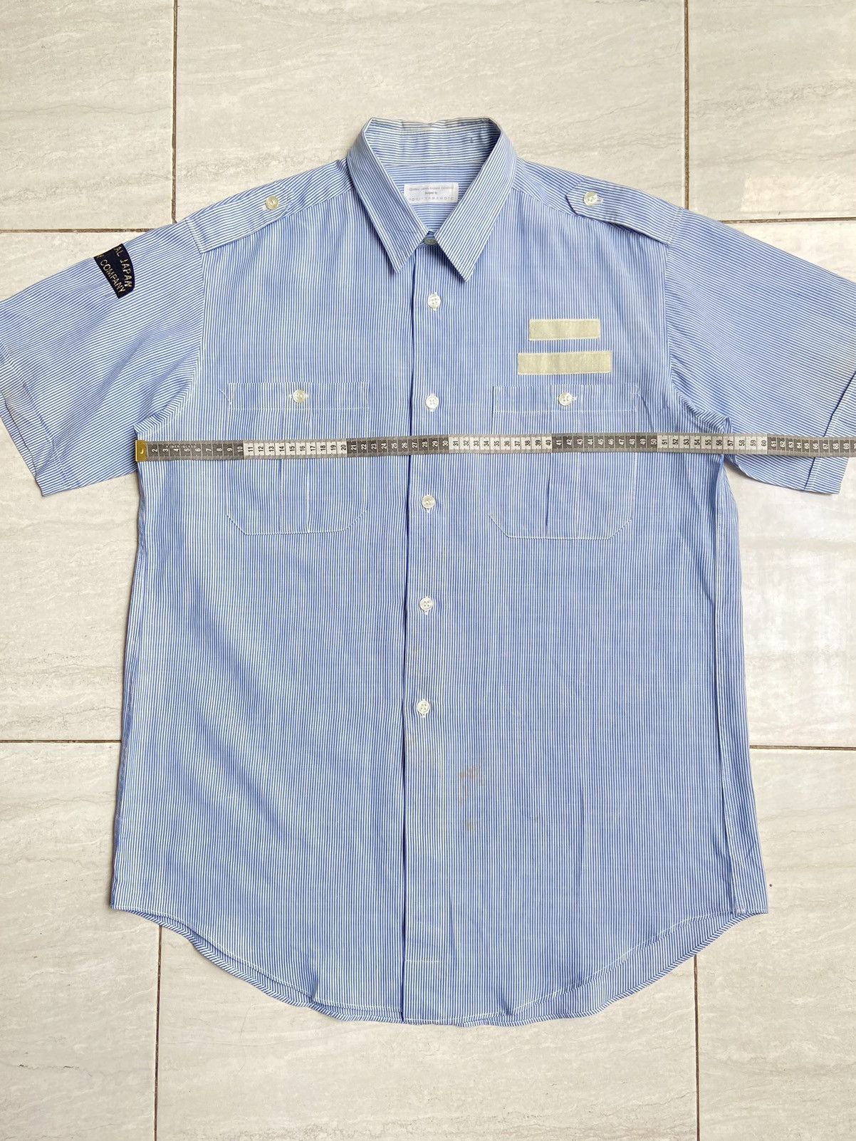 Yohji Yamamoto YOHJI YAMAMOTO Blue Striped Shirt Size US M / EU 48-50 / 2 - 8 Thumbnail