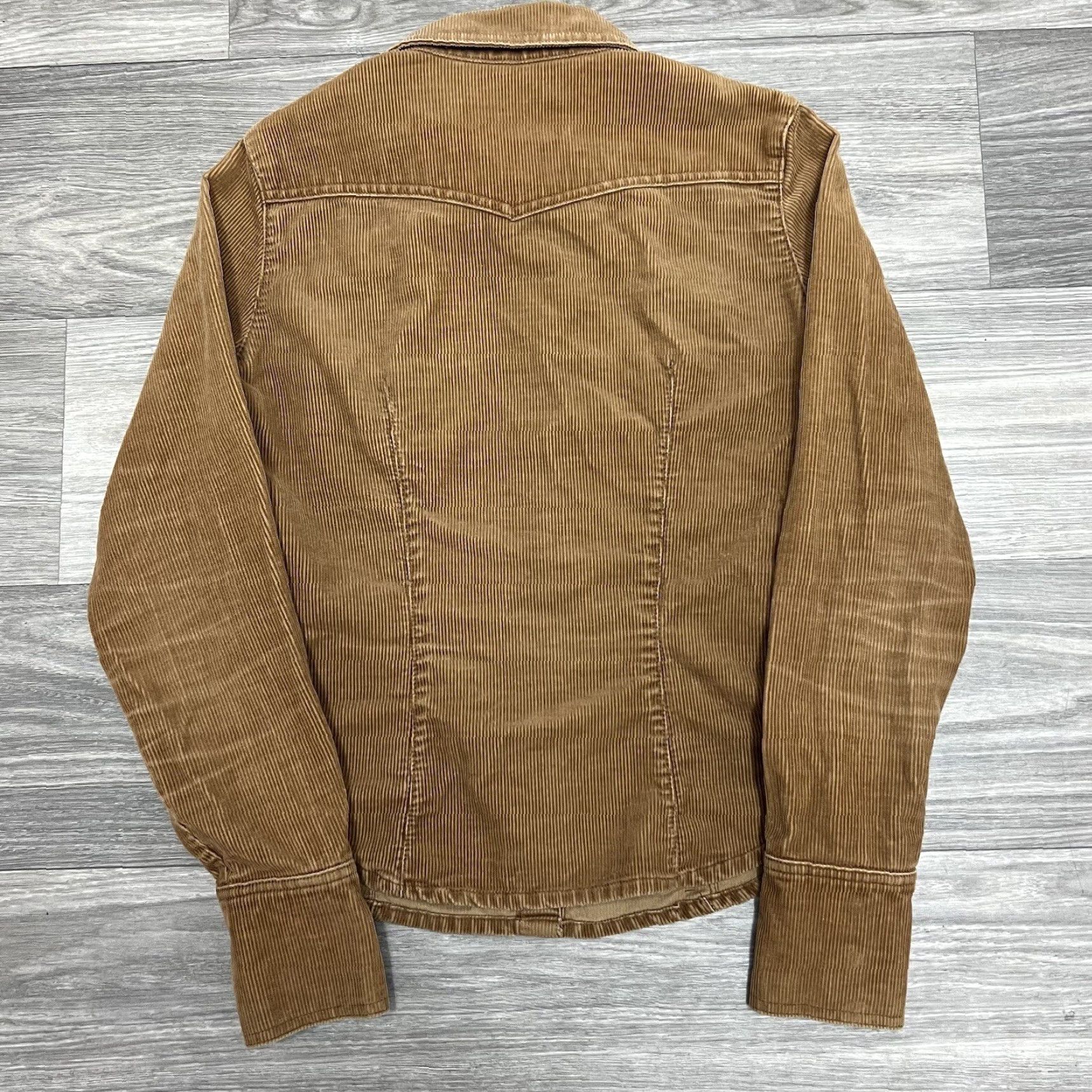Juicy Couture VINTAGE Juicy Couture Jacket Womens S Corduroy Brown Beige 90s Crop Caramel United States Size S / US 4 / IT 40 - 3 Thumbnail